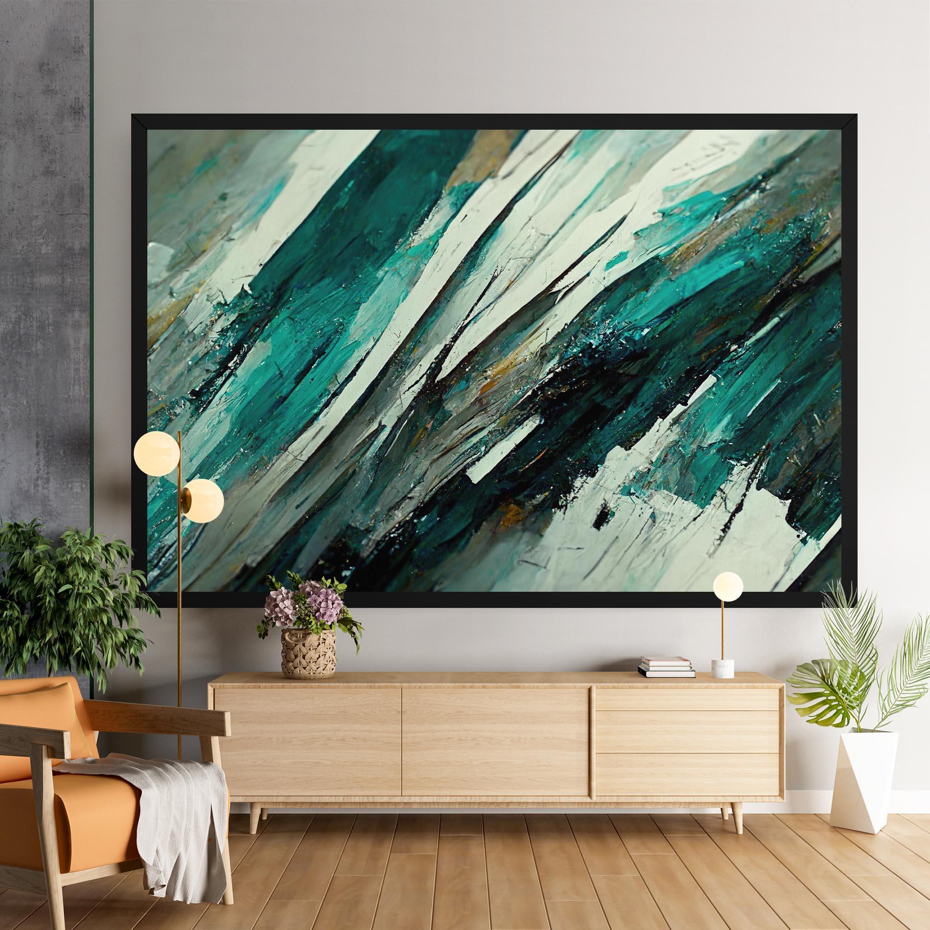 Tablou Canvas Abstract Green Artwork mockup 9