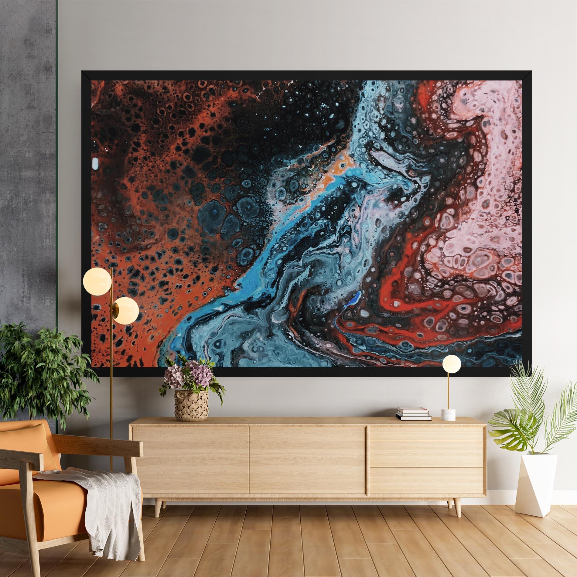 Tablou Canvas Abstract Turqoise Colors mockup 9