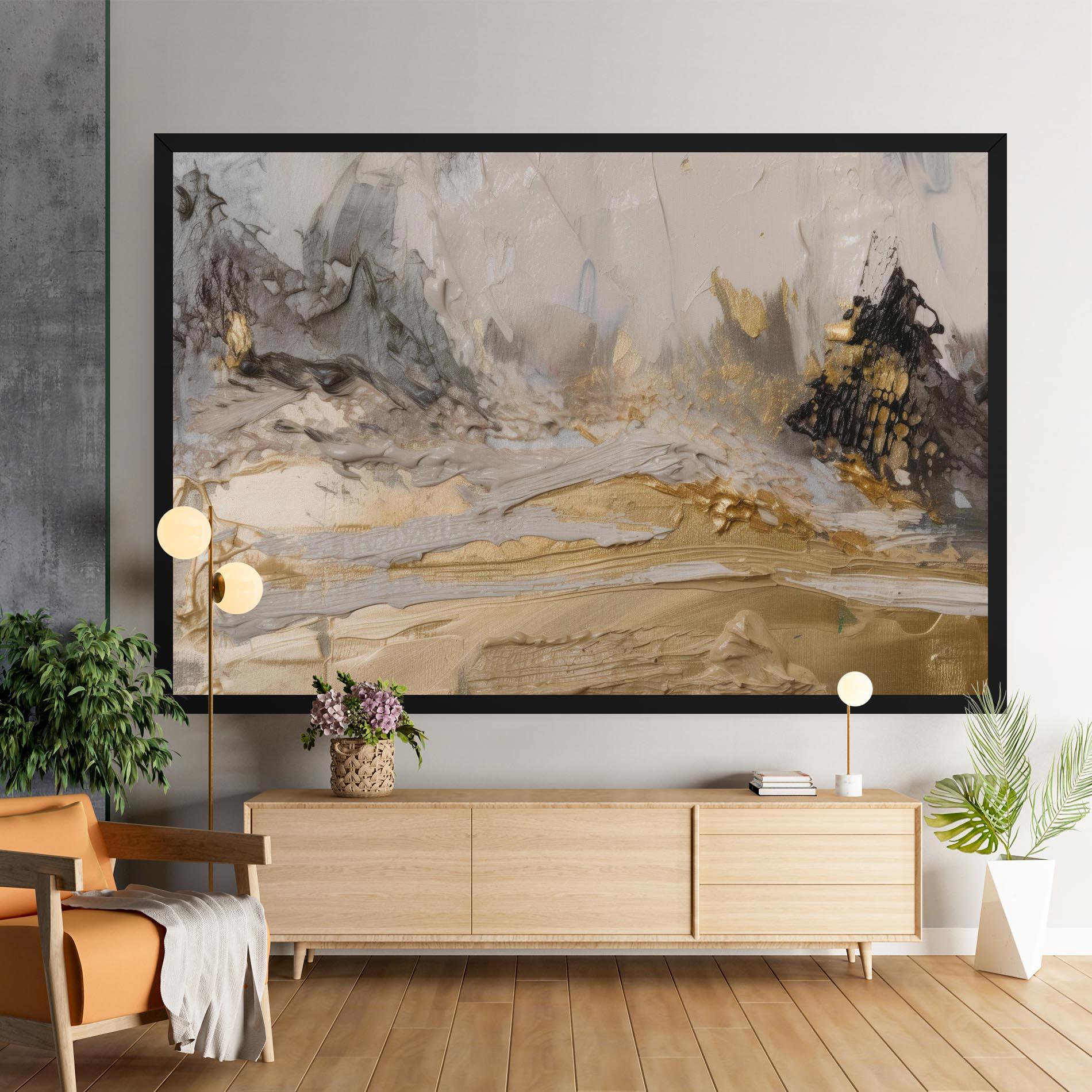 Tablou Canvas Abstract White Waves mockup 9