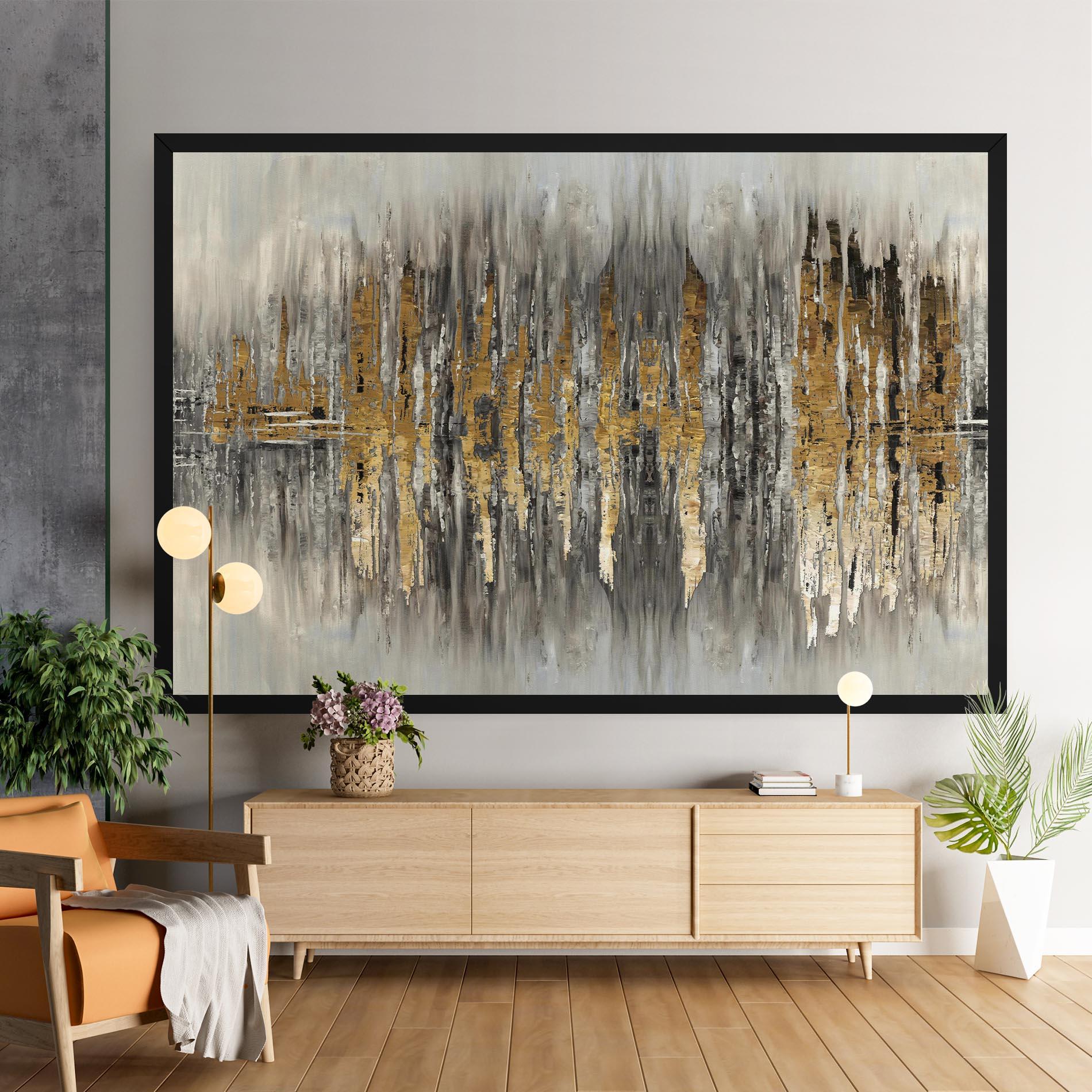 Tablou Canvas Acrylic Silver Paint mockup 9