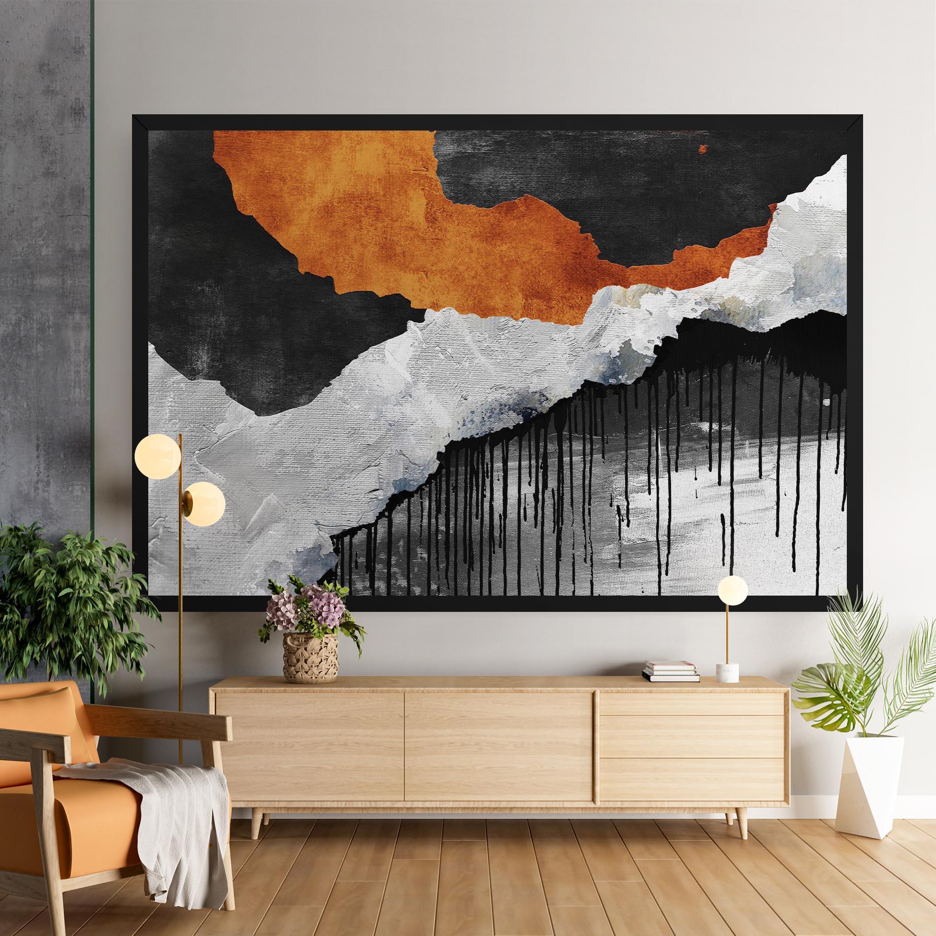 Tablou Canvas Black Paint Flowing mockup 9