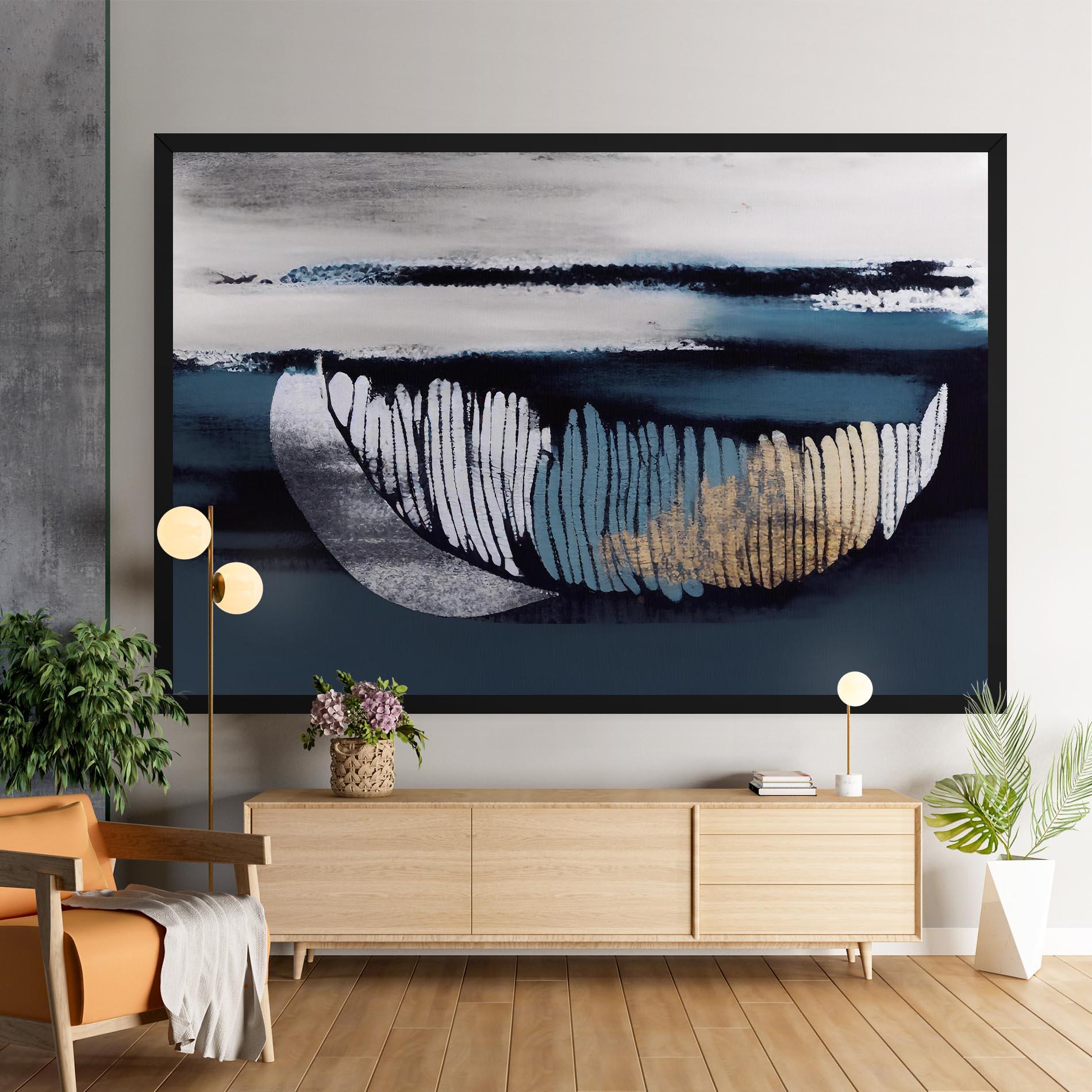 Tablou Canvas Blue Feather mockup 9