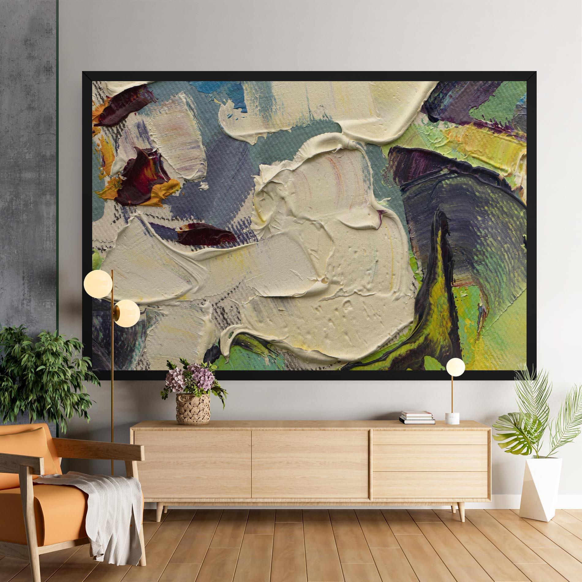 Tablou Canvas Closeup Oil Painting mockup 9