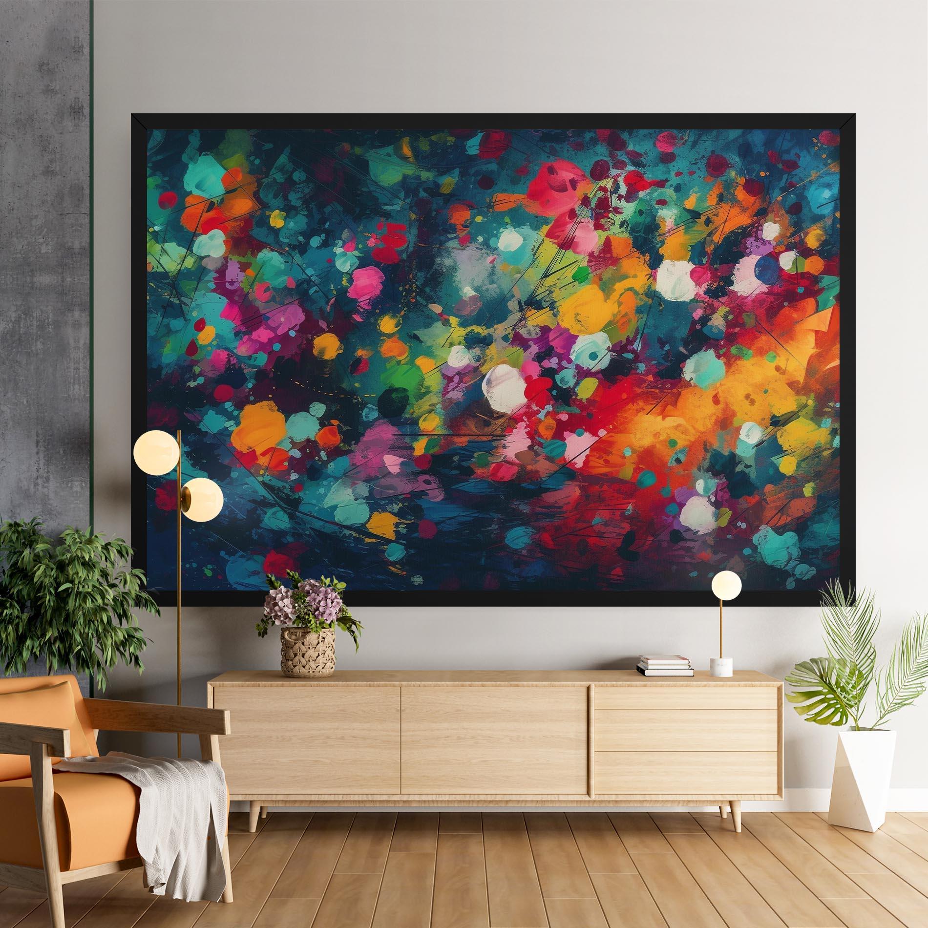 Tablou Canvas Colors Blue Background mockup 9