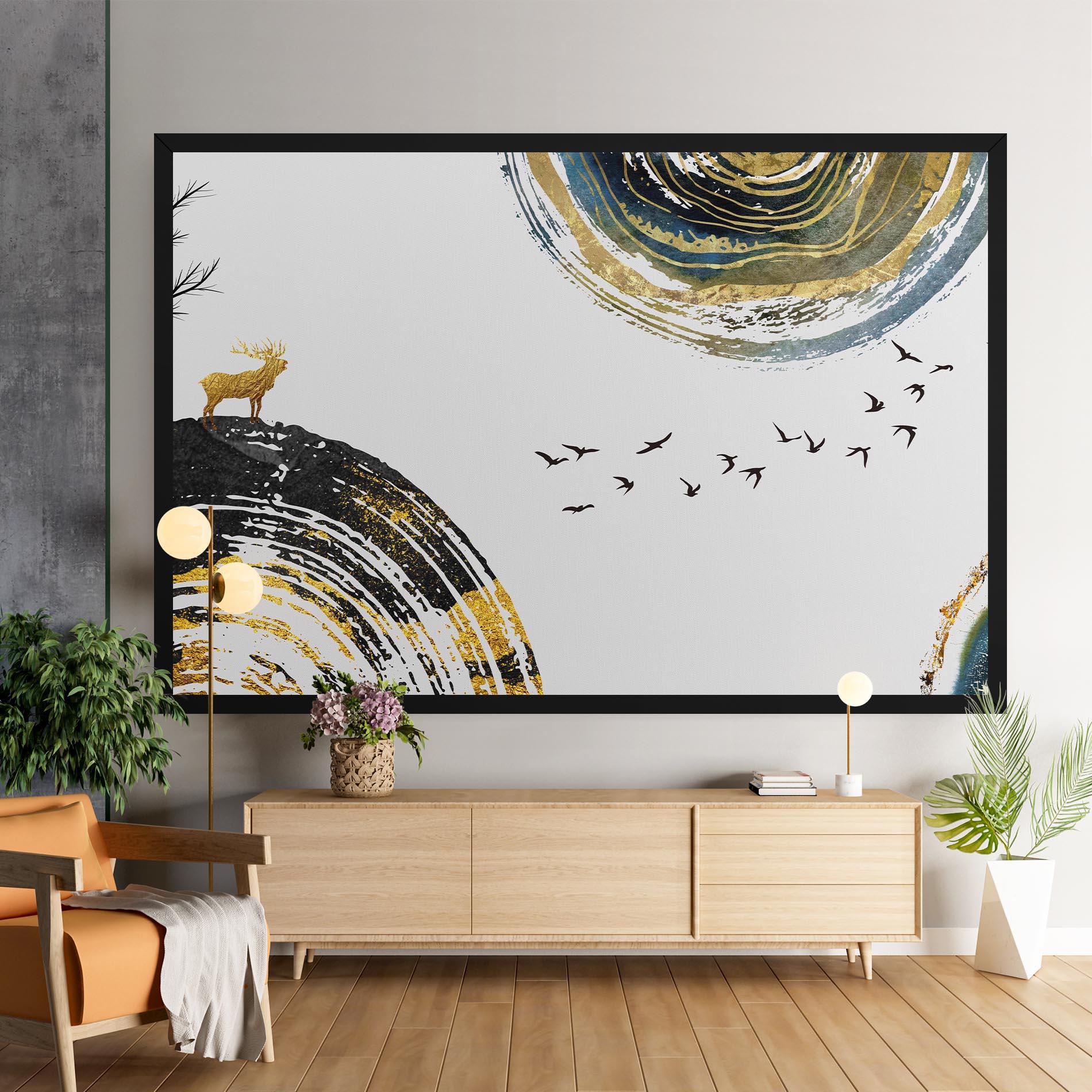 Tablou Canvas Golden Deer mockup 9