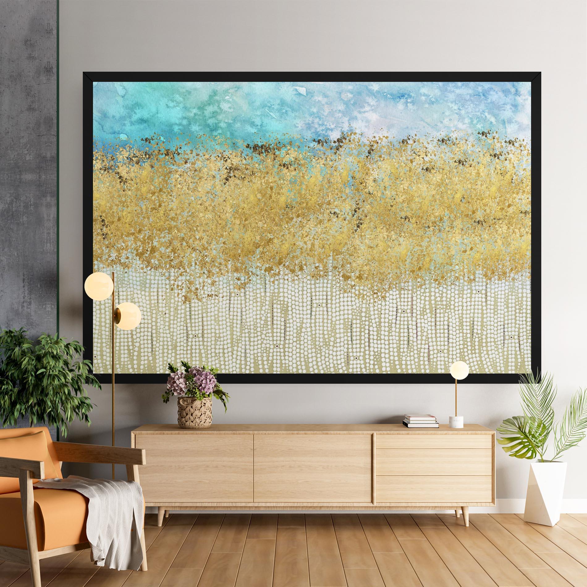 Tablou Canvas Golden White Points mockup 9