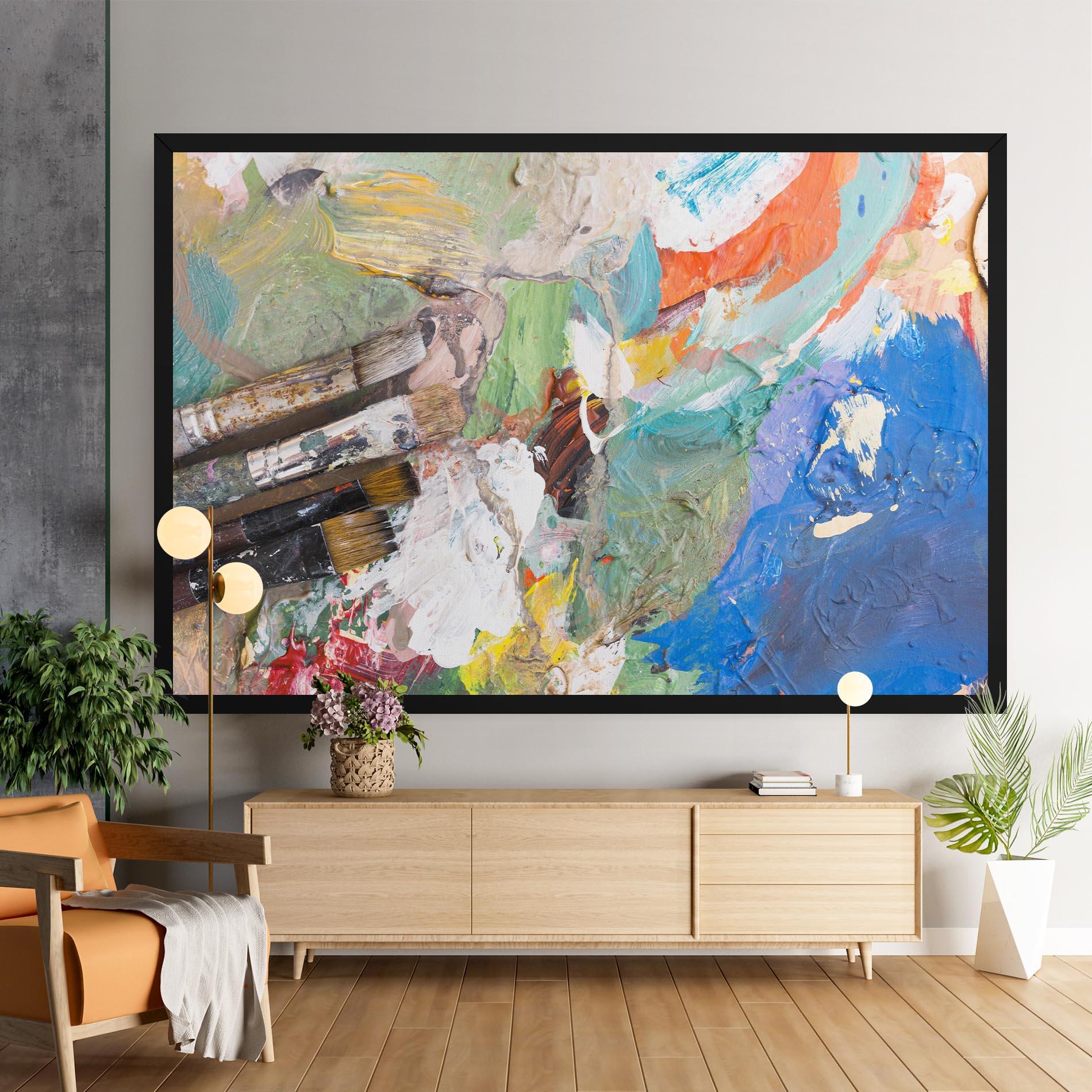 Tablou Canvas Messy Paint Brushes mockup 9