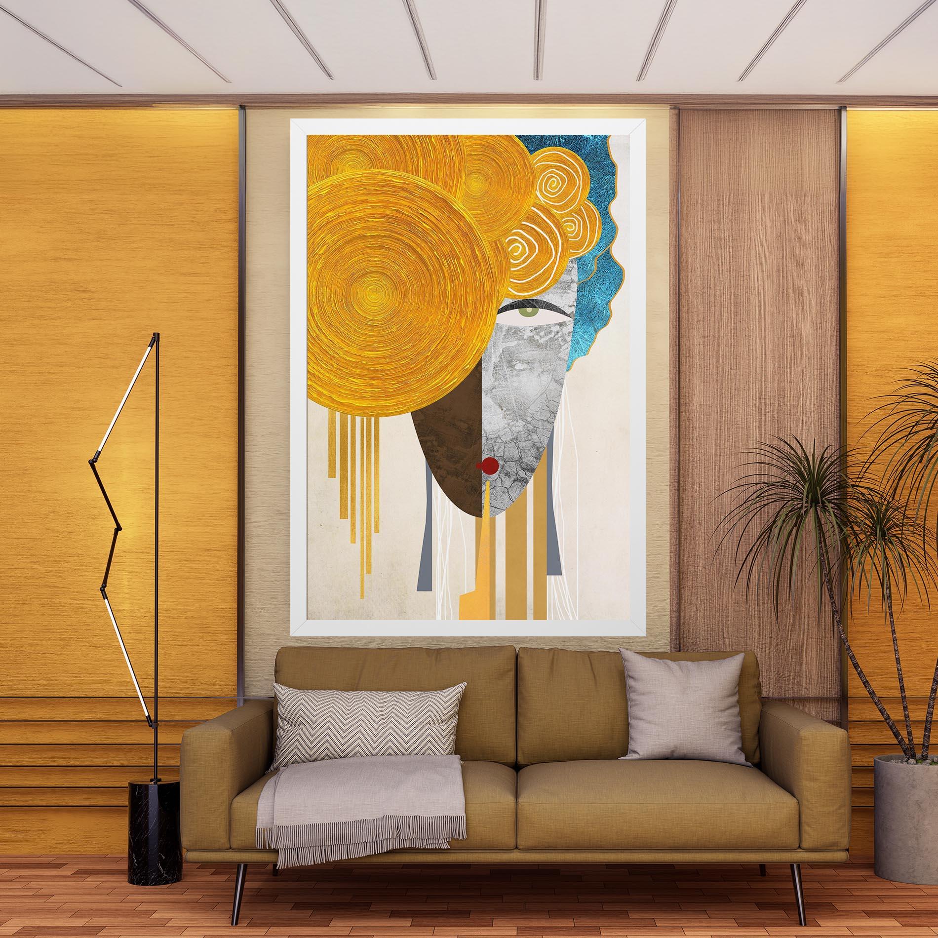 Tablou Canvas Abstract Grey Face 1 mockup 9