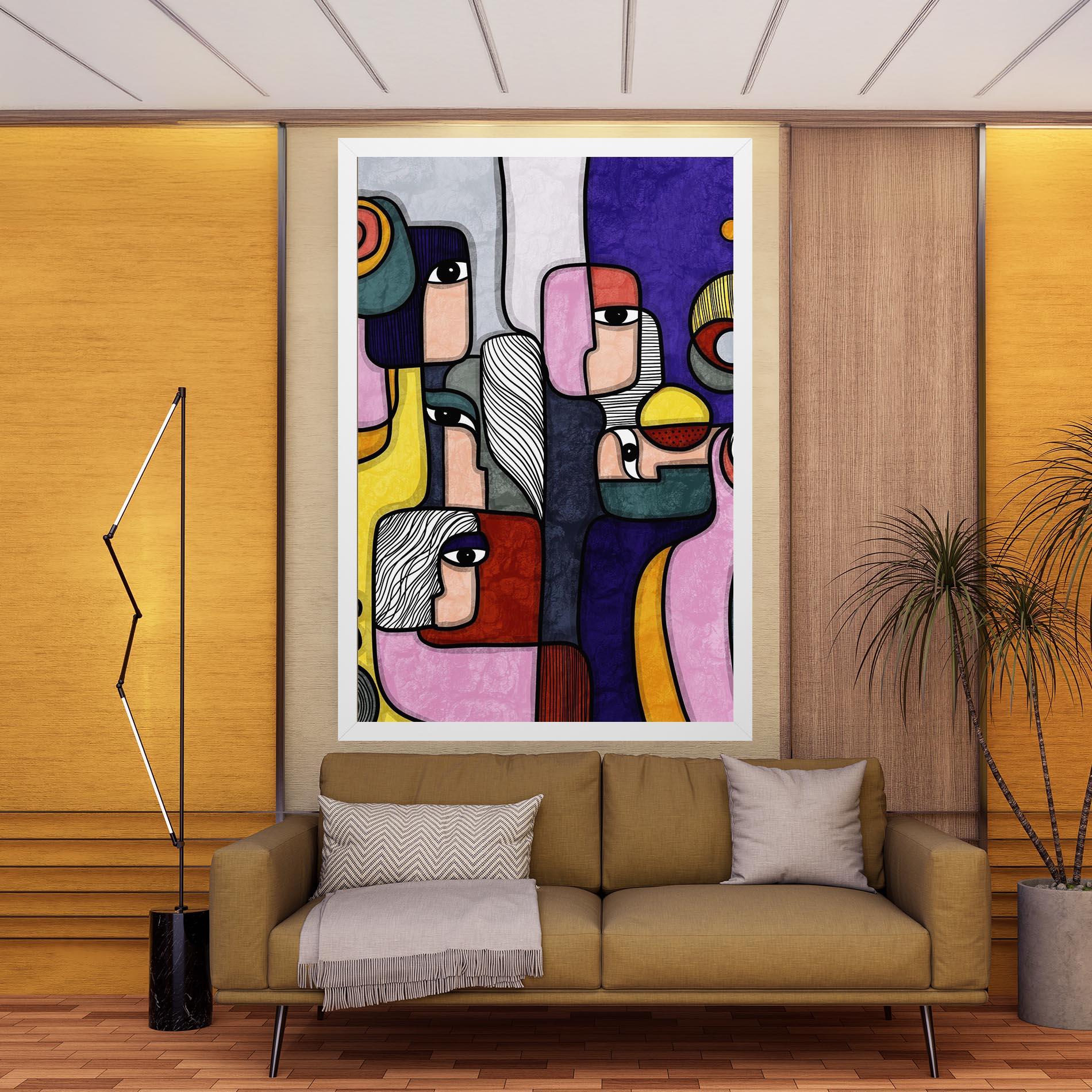 Tablou Canvas Abstract Looking Eyes mockup 9