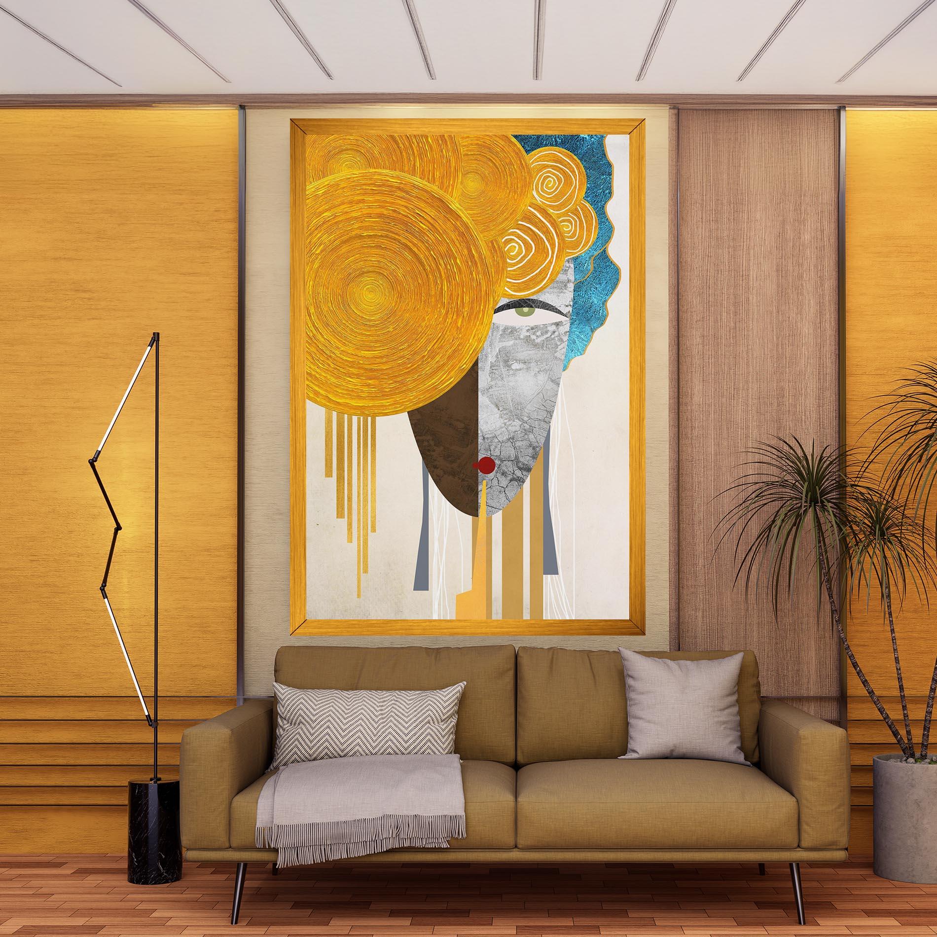 Tablou Canvas Abstract Grey Face 1 mockup 9