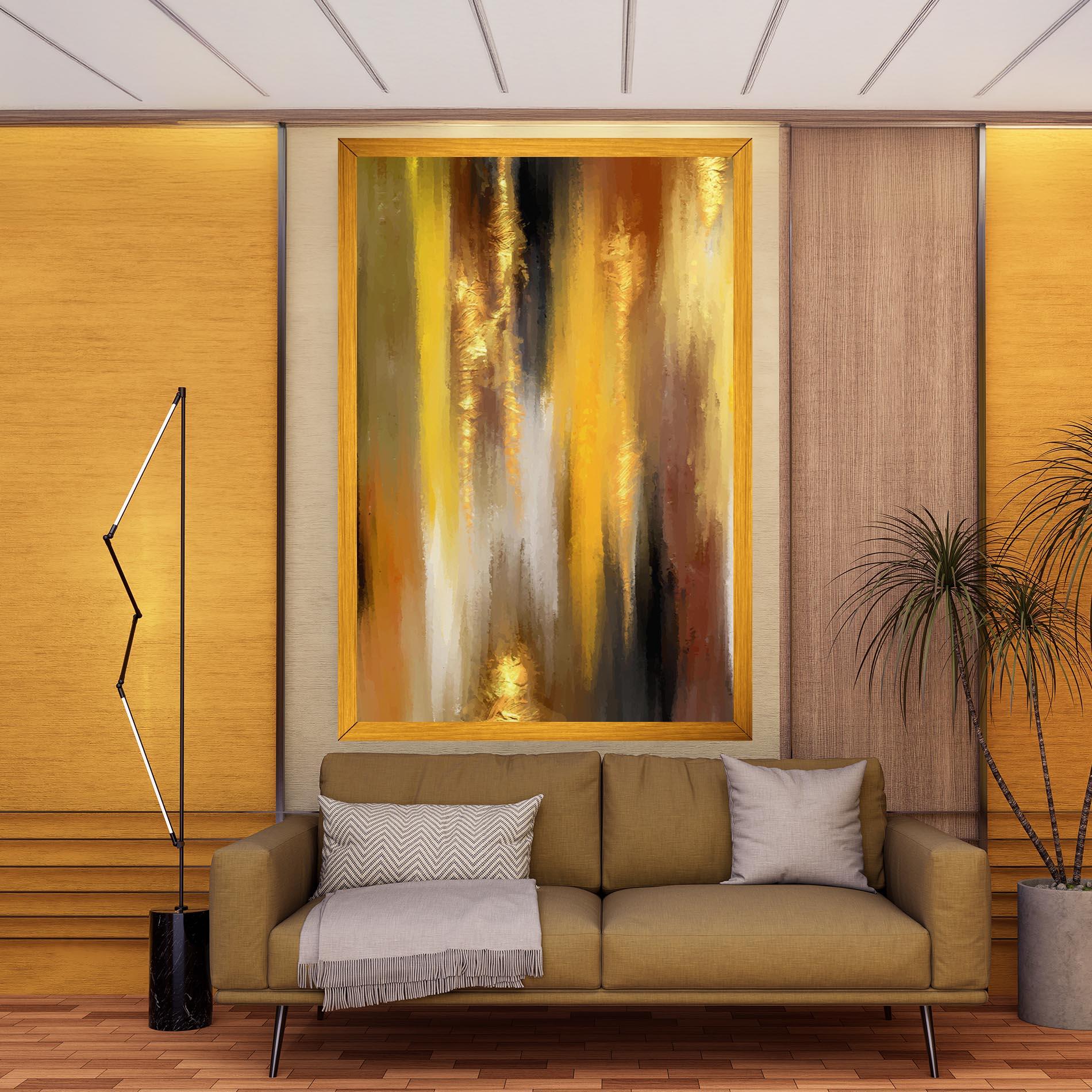Tablou Canvas Golden Brown Art mockup 9