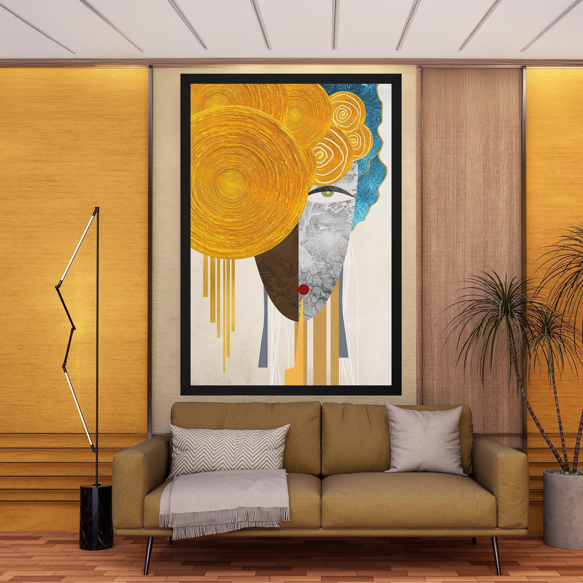 Tablou Canvas Abstract Grey Face 1 mockup 9