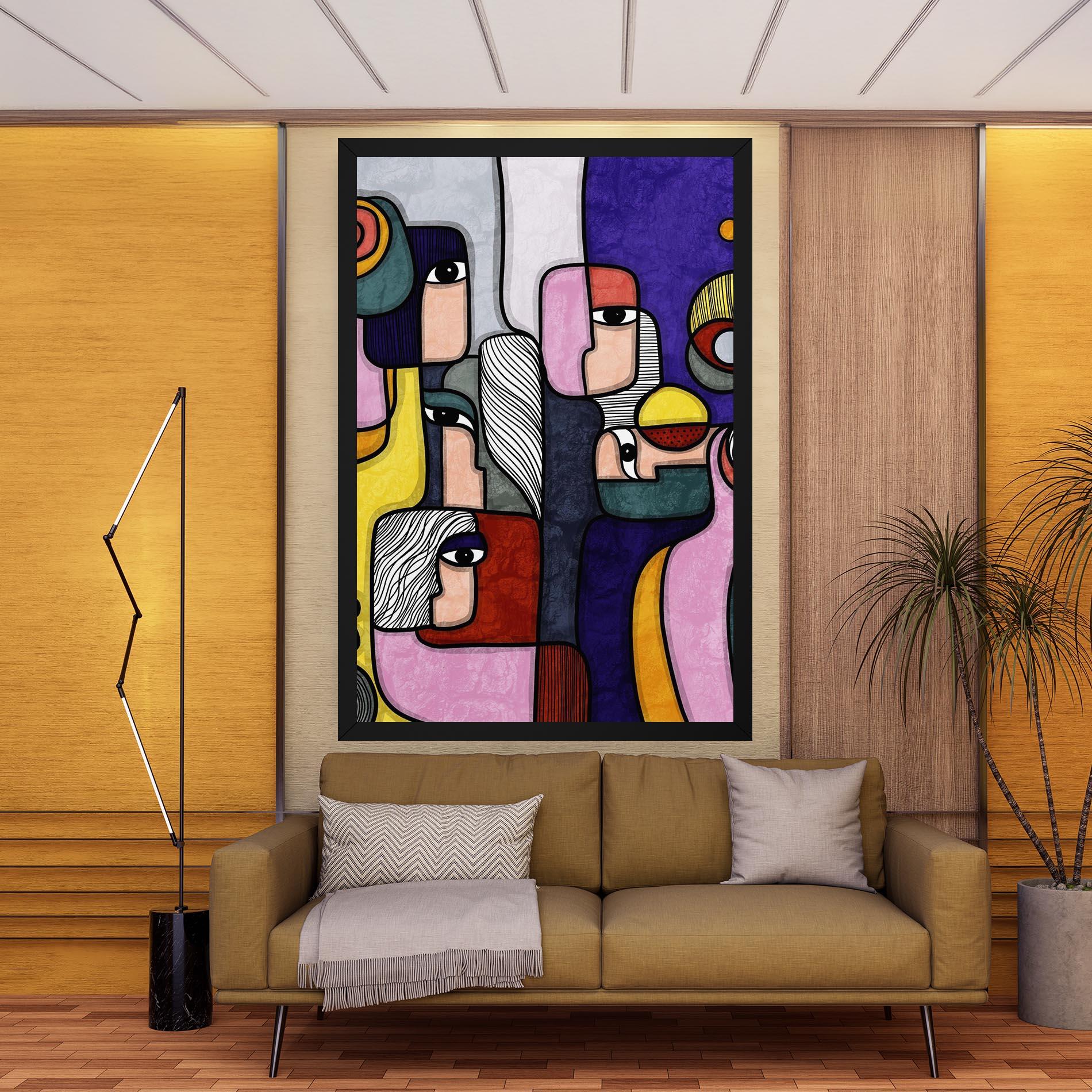 Tablou Canvas Abstract Looking Eyes mockup 9