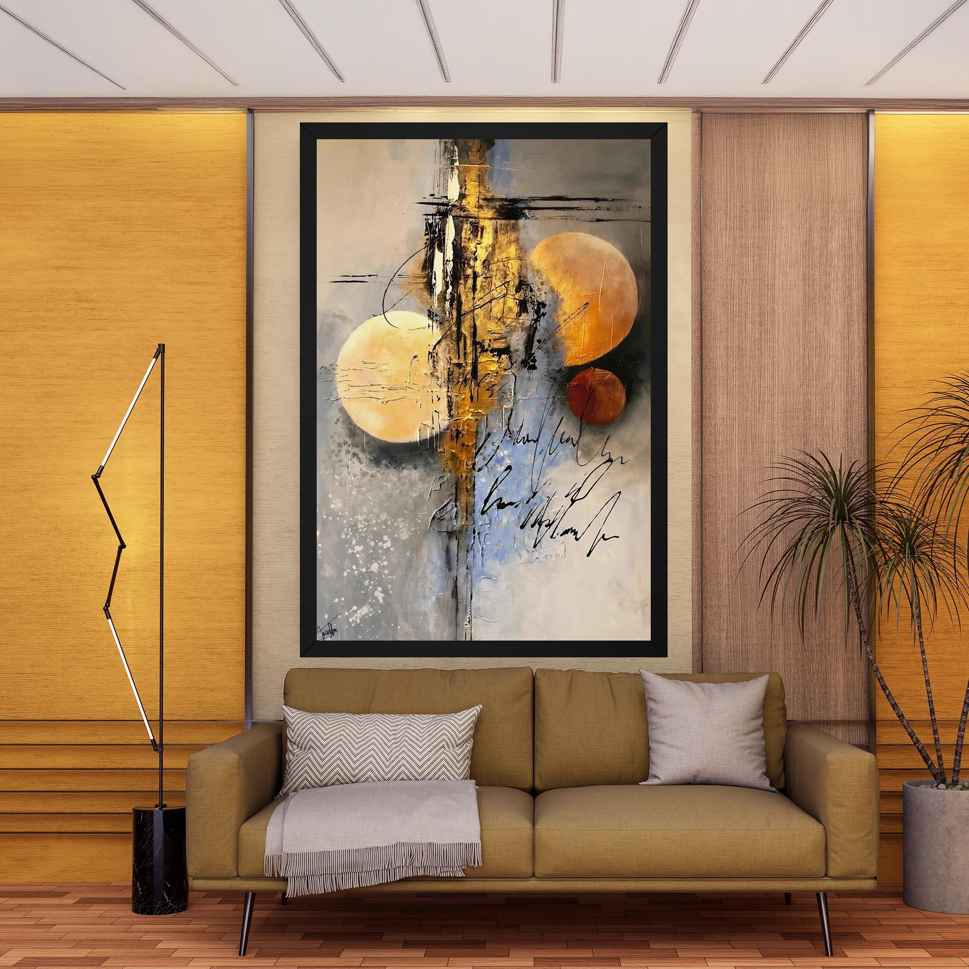 Tablou Canvas Abstract Moons mockup 9