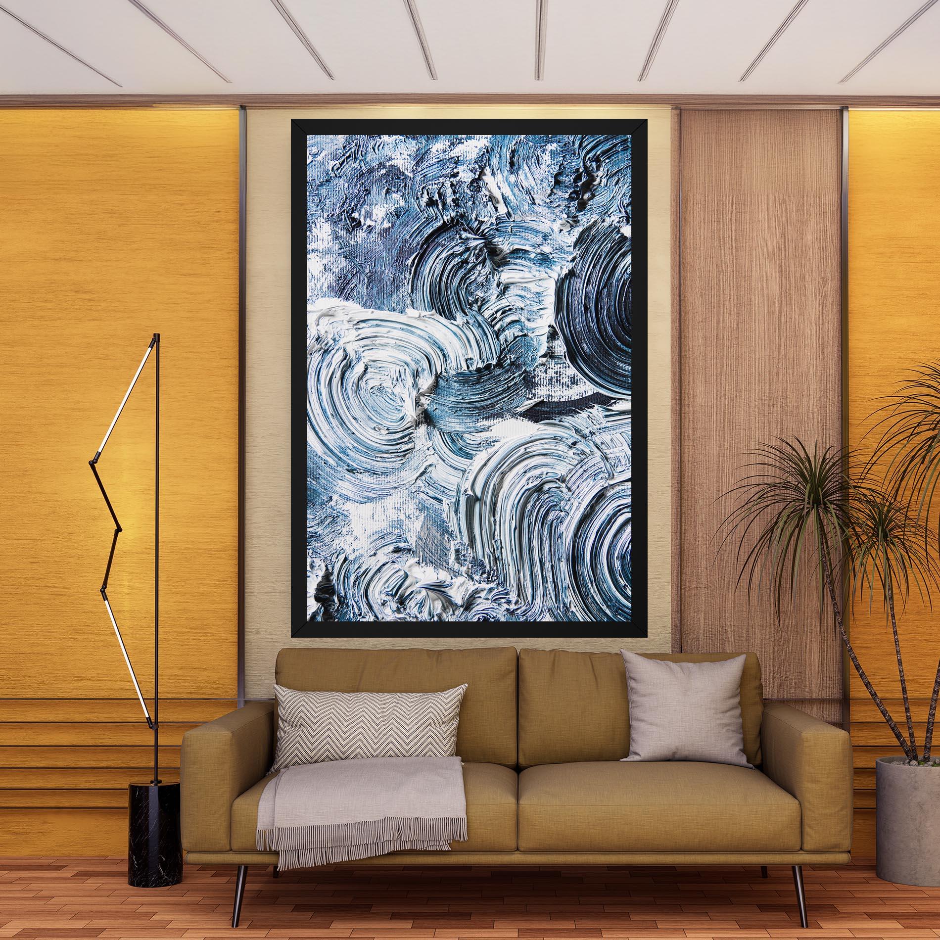 Tablou Canvas Cream Textured Painting mockup 9