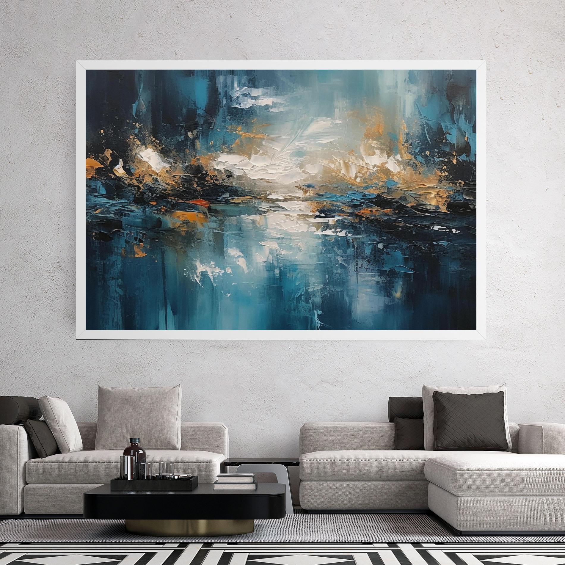 Tablou Canvas Abstract Blue Art mockup 2