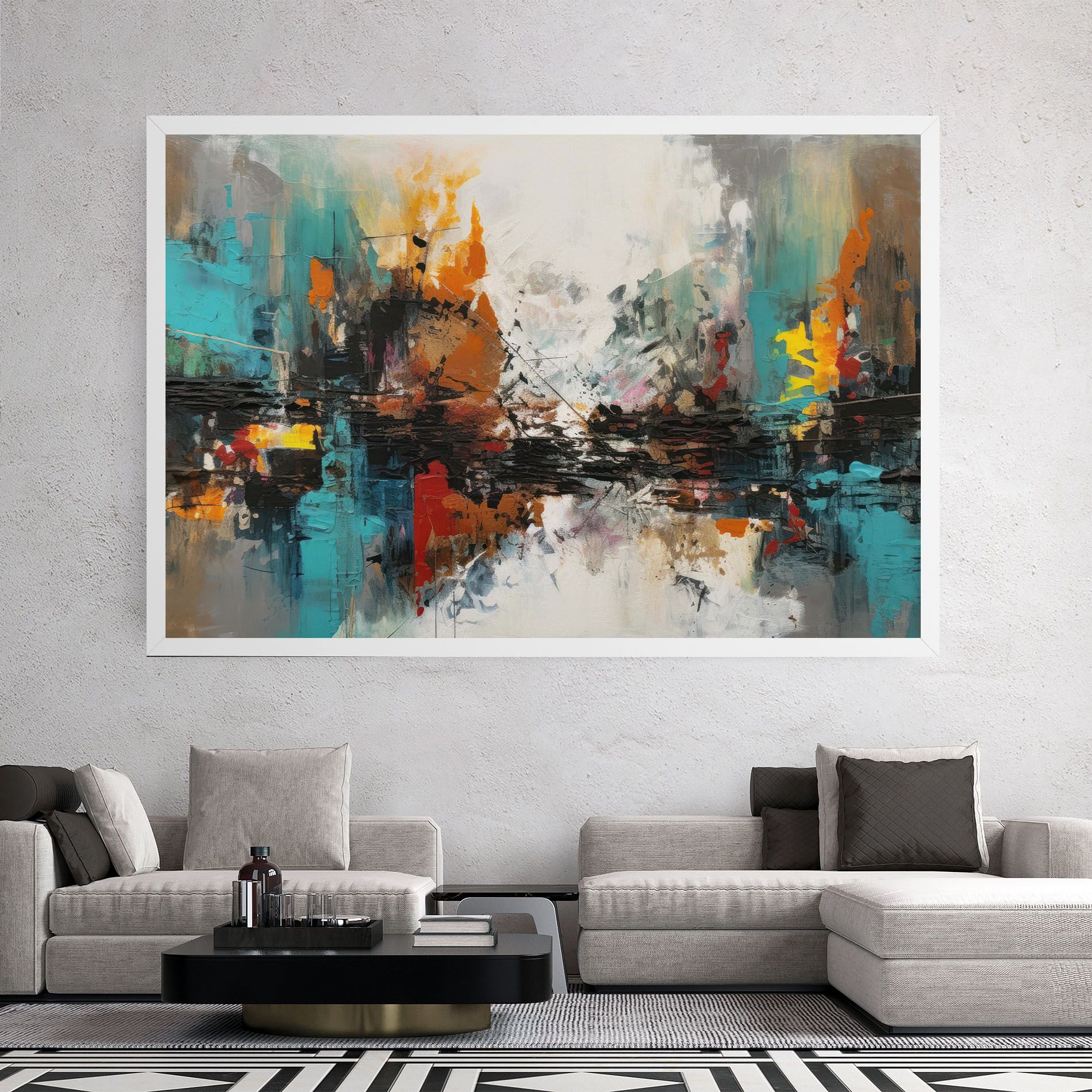 Abstract City Painting mockup 2