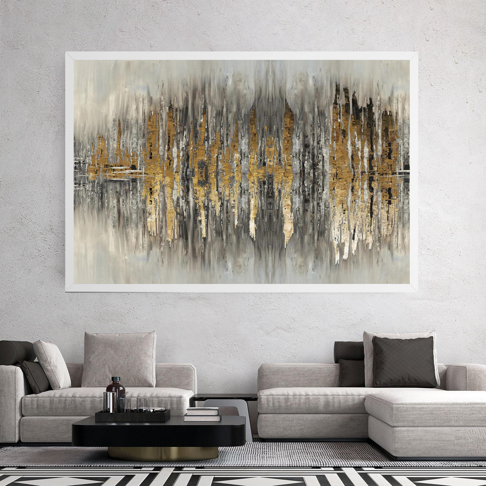 Tablou Canvas Acrylic Silver Paint mockup 2