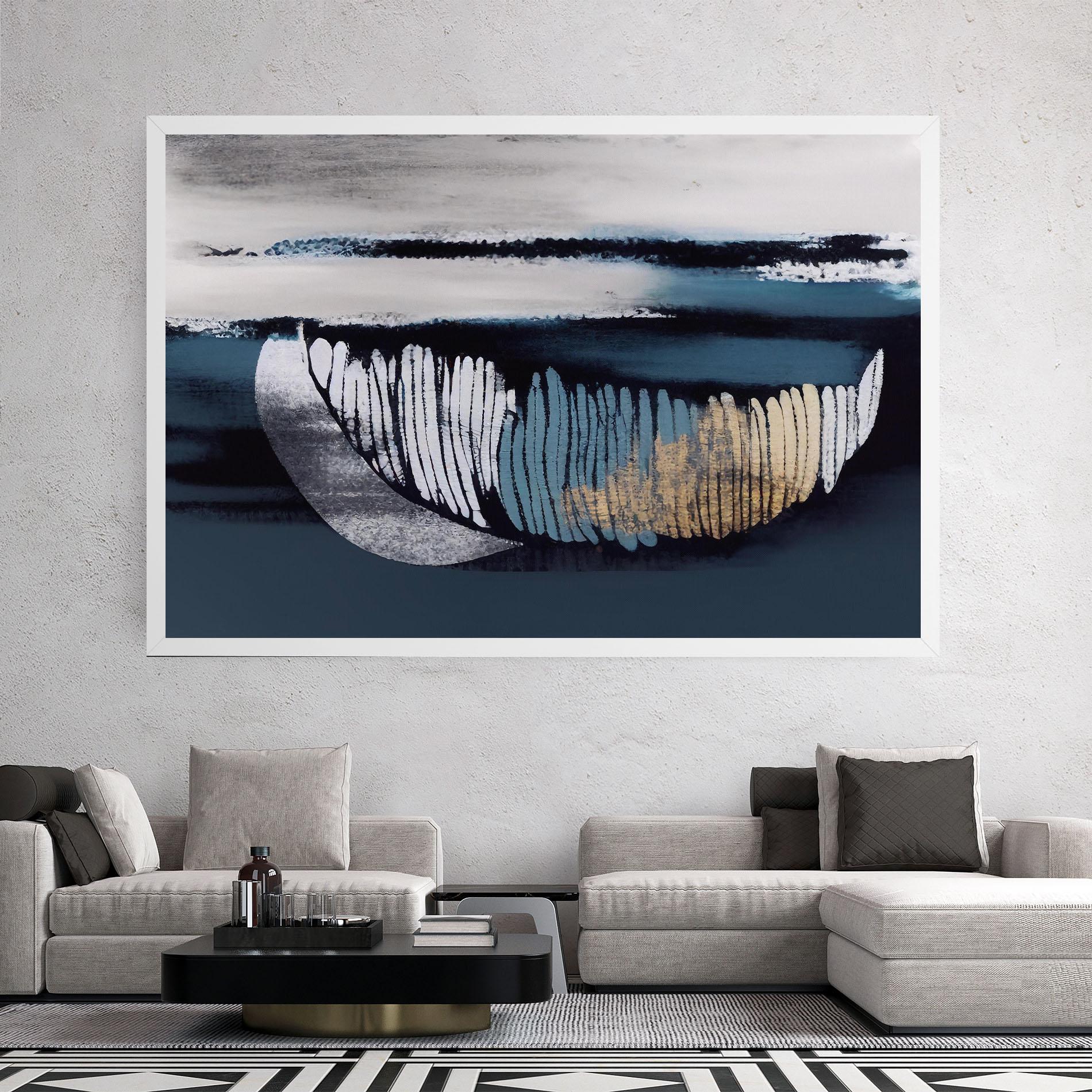 Tablou Canvas Blue Feather mockup 2