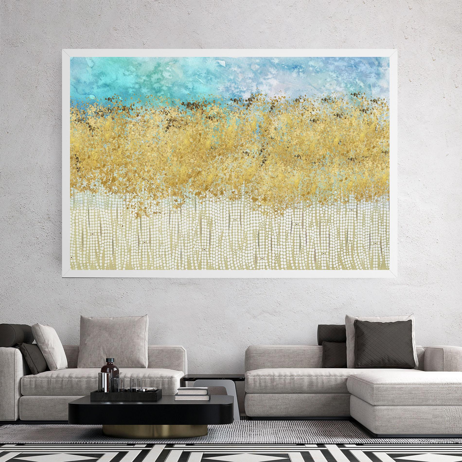 Tablou Canvas Golden White Points mockup 2