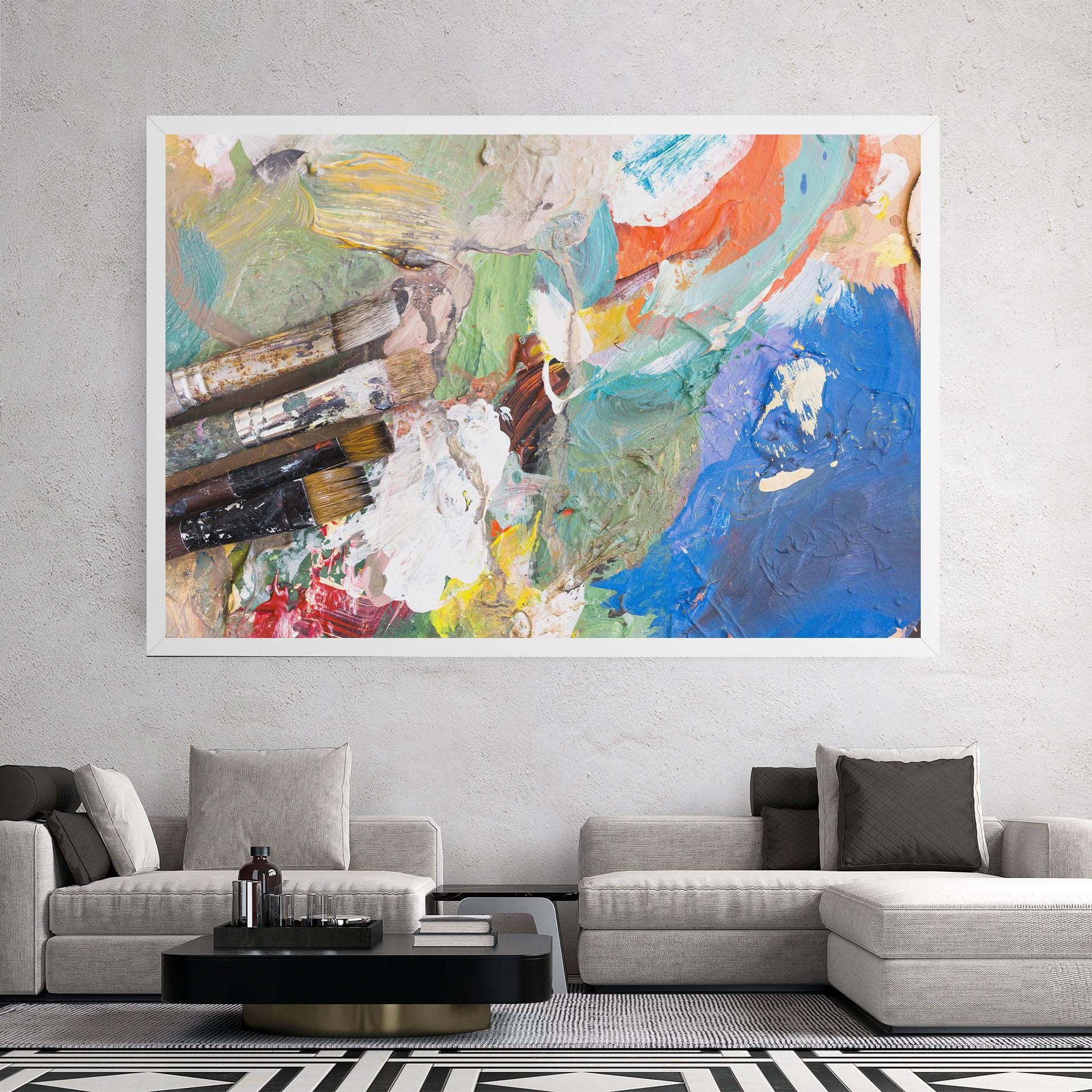 Tablou Canvas Messy Paint Brushes mockup 2