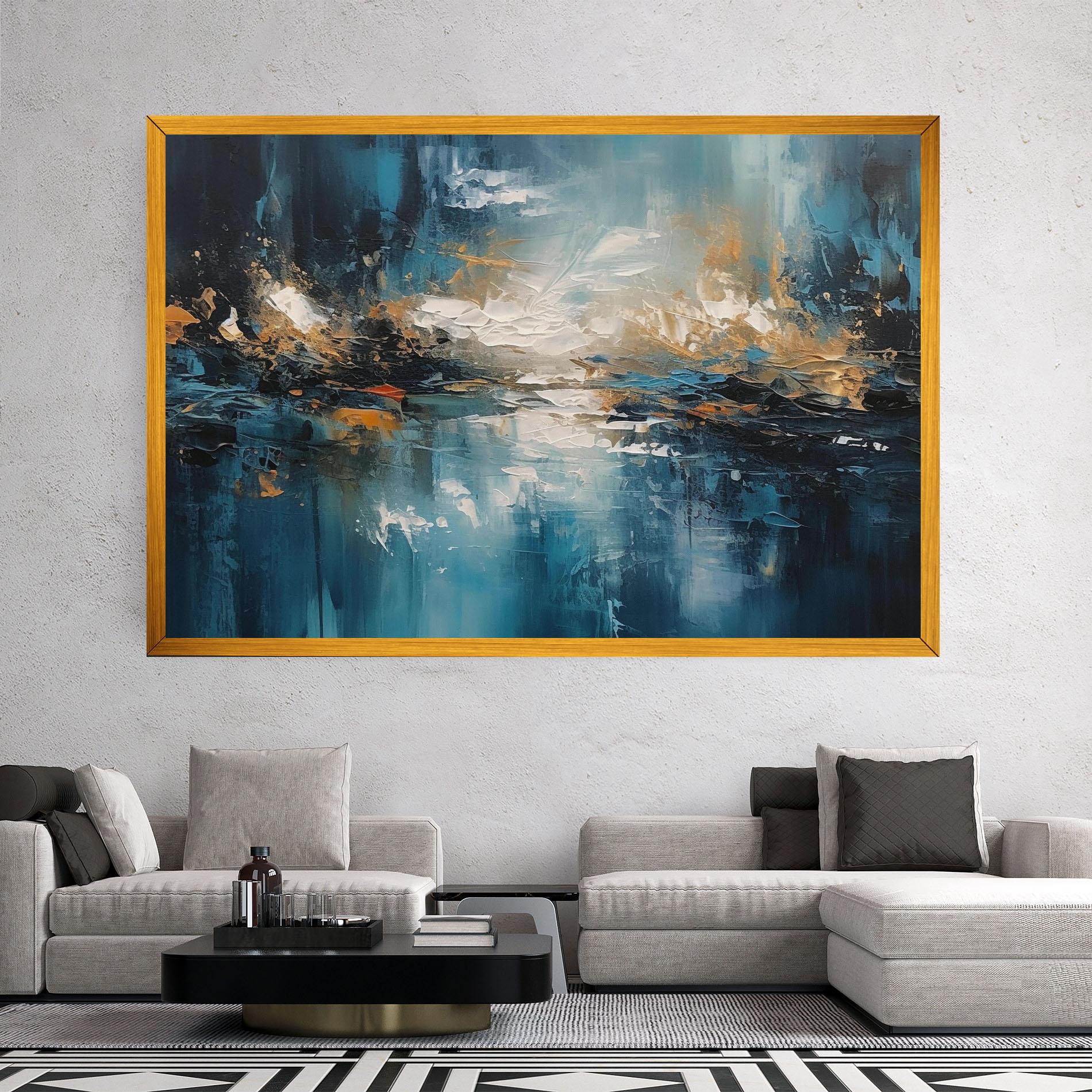 Tablou Canvas Abstract Blue Art mockup 2