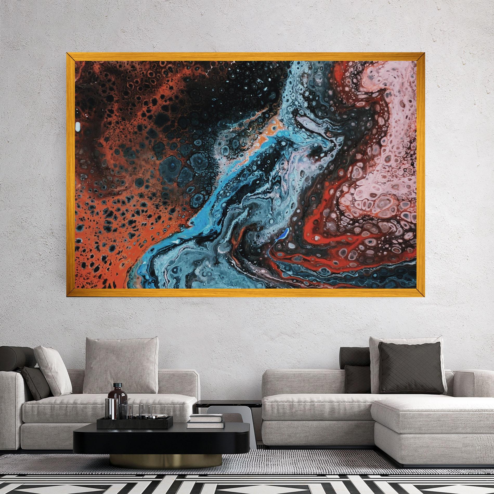 Tablou Canvas Abstract Turqoise Colors mockup 2