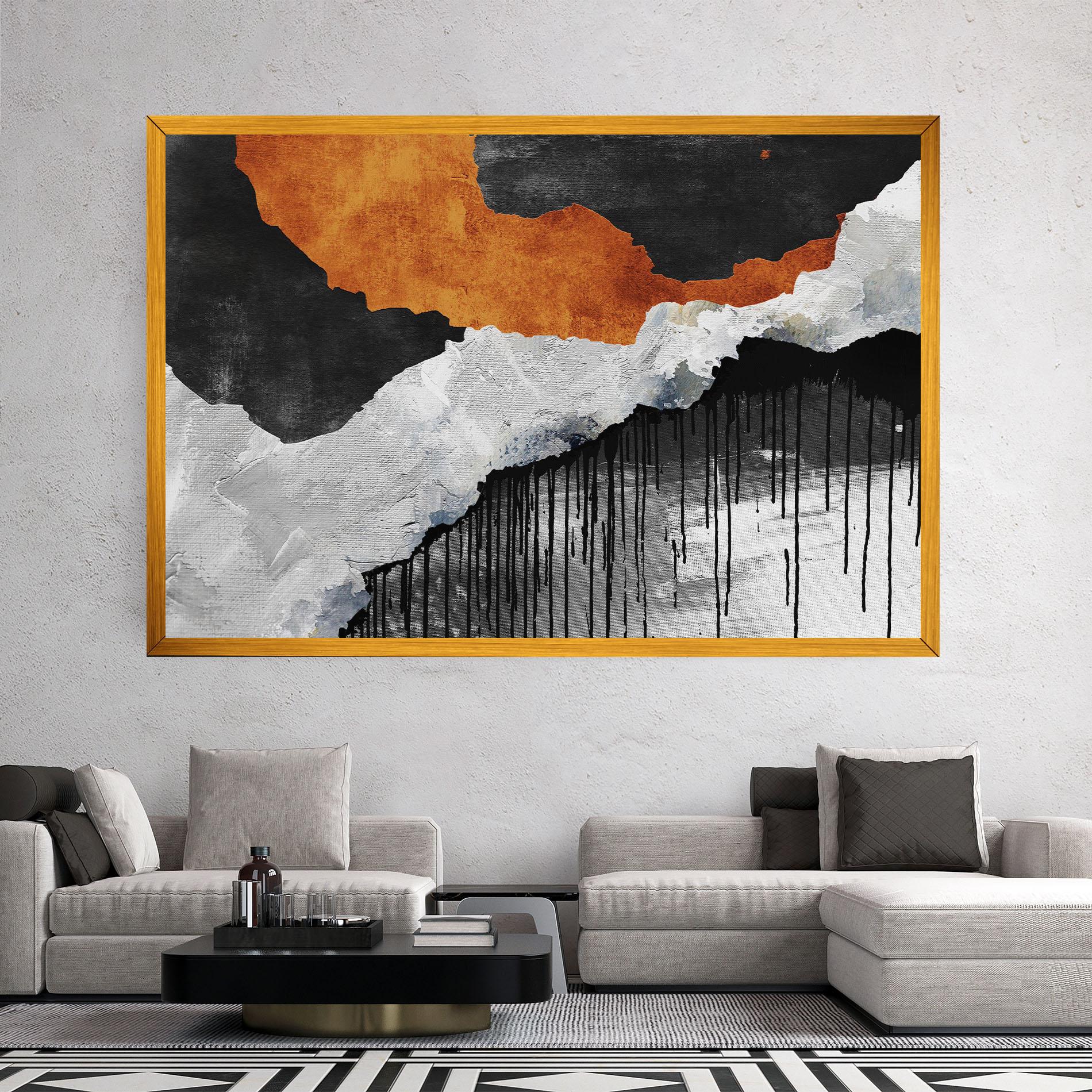 Tablou Canvas Black Paint Flowing mockup 2