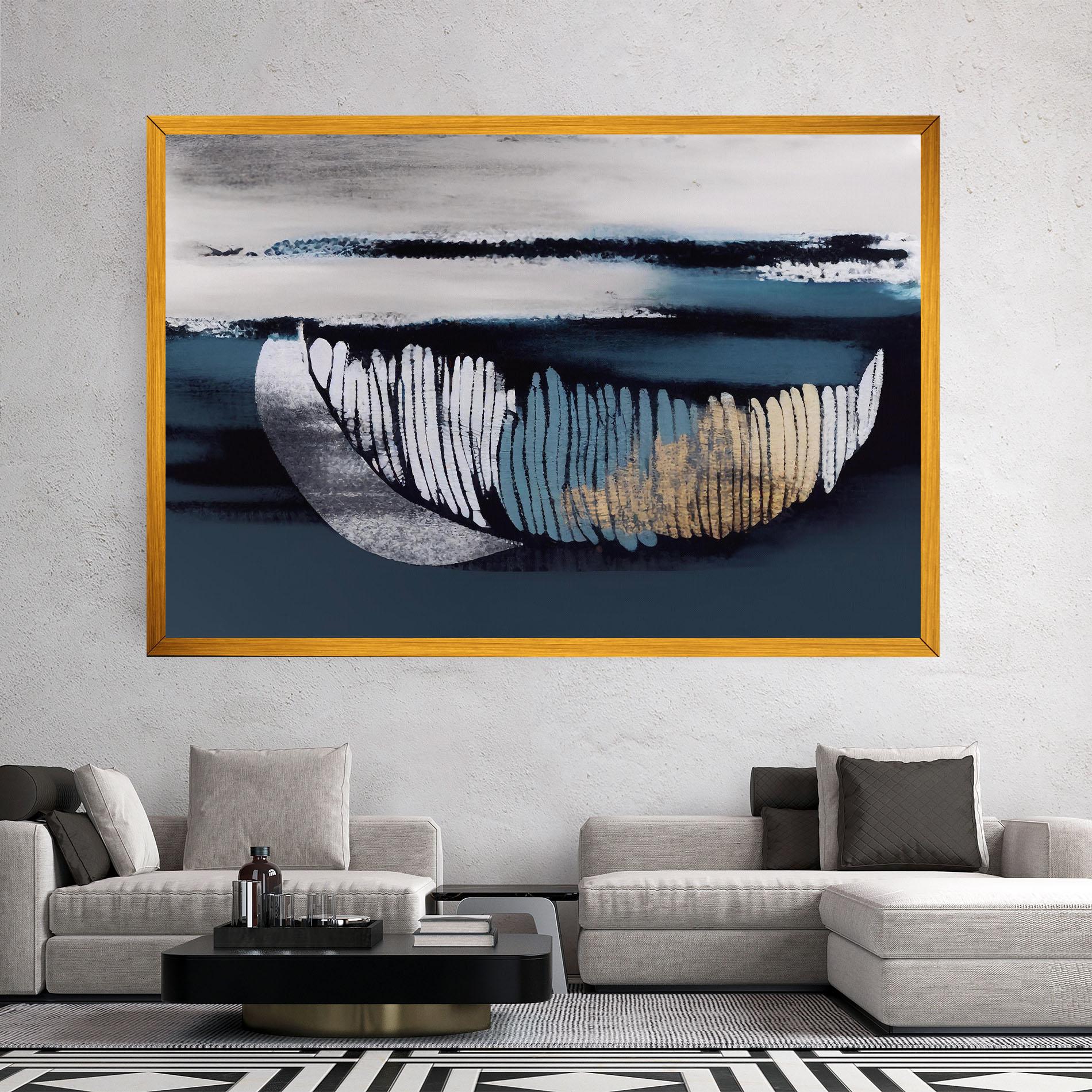 Tablou Canvas Blue Feather mockup 2