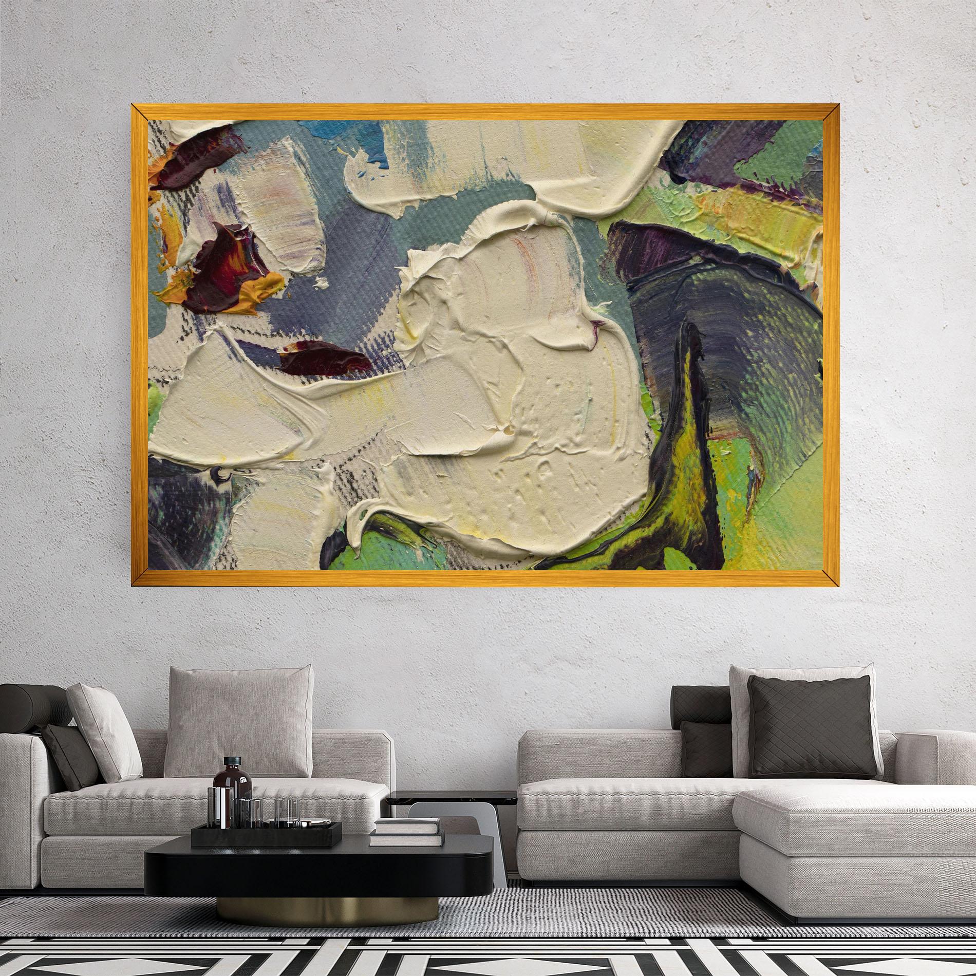 Tablou Canvas Closeup Oil Painting mockup 2