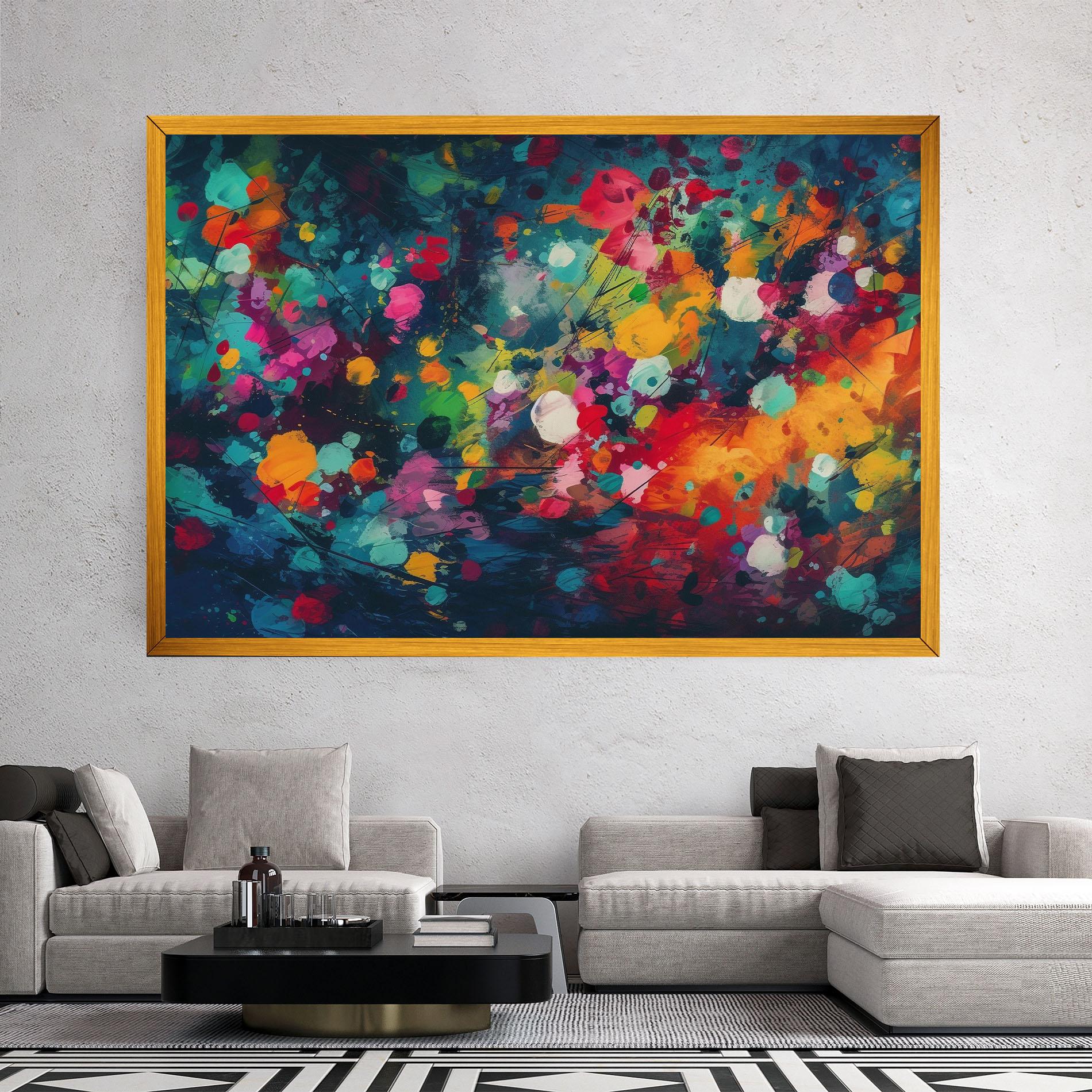 Tablou Canvas Colors Blue Background mockup 2