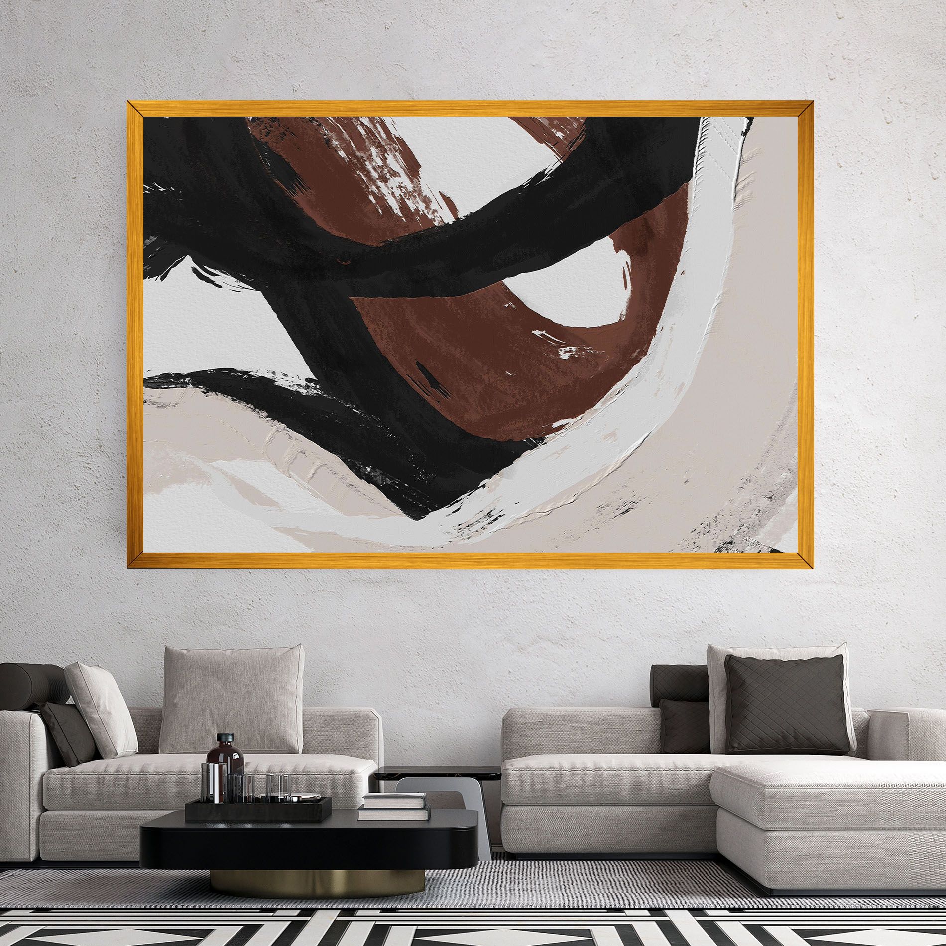 Cream Abstract mockup 2