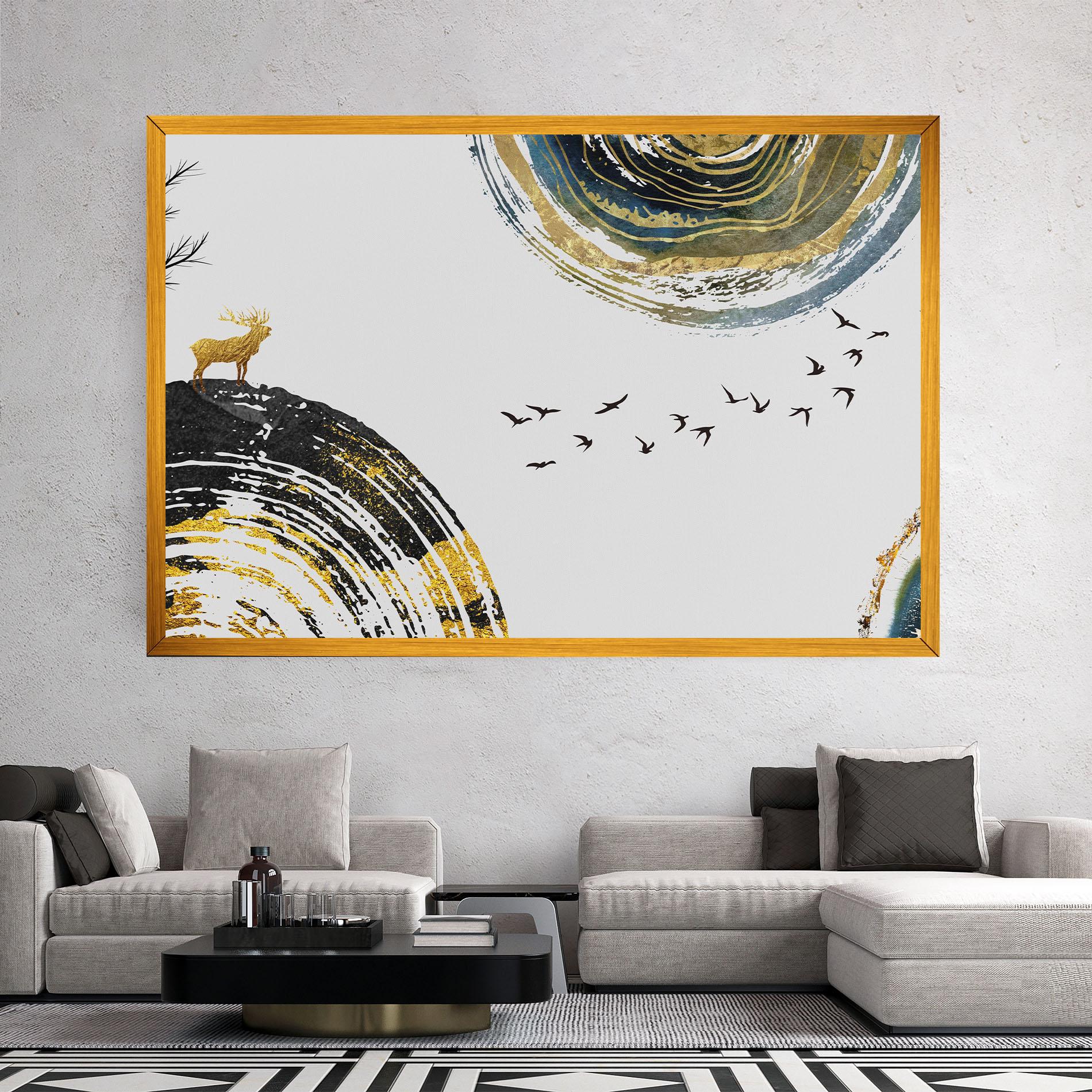 Tablou Canvas Golden Deer mockup 2