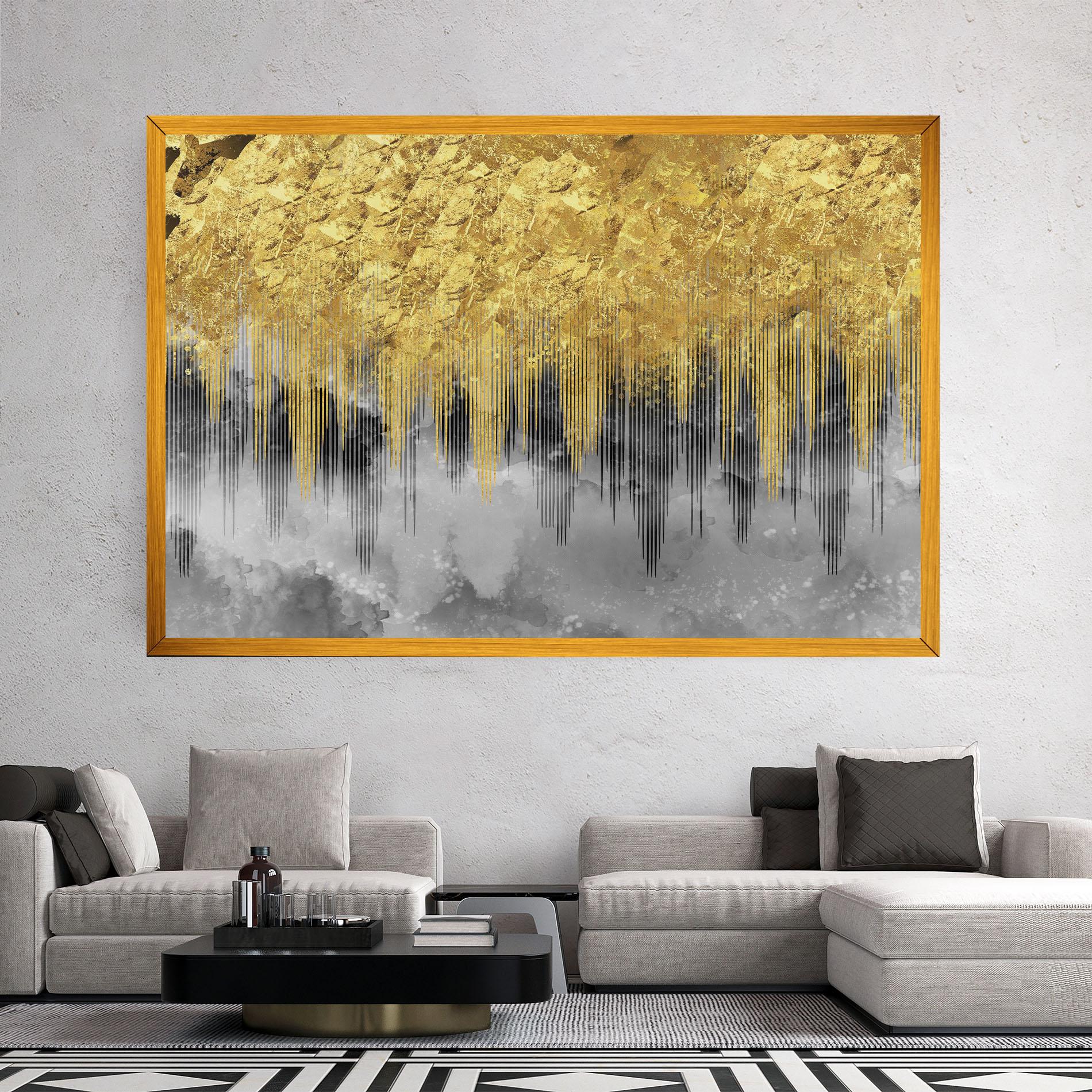 Tablou Canvas Golden Grey mockup 2