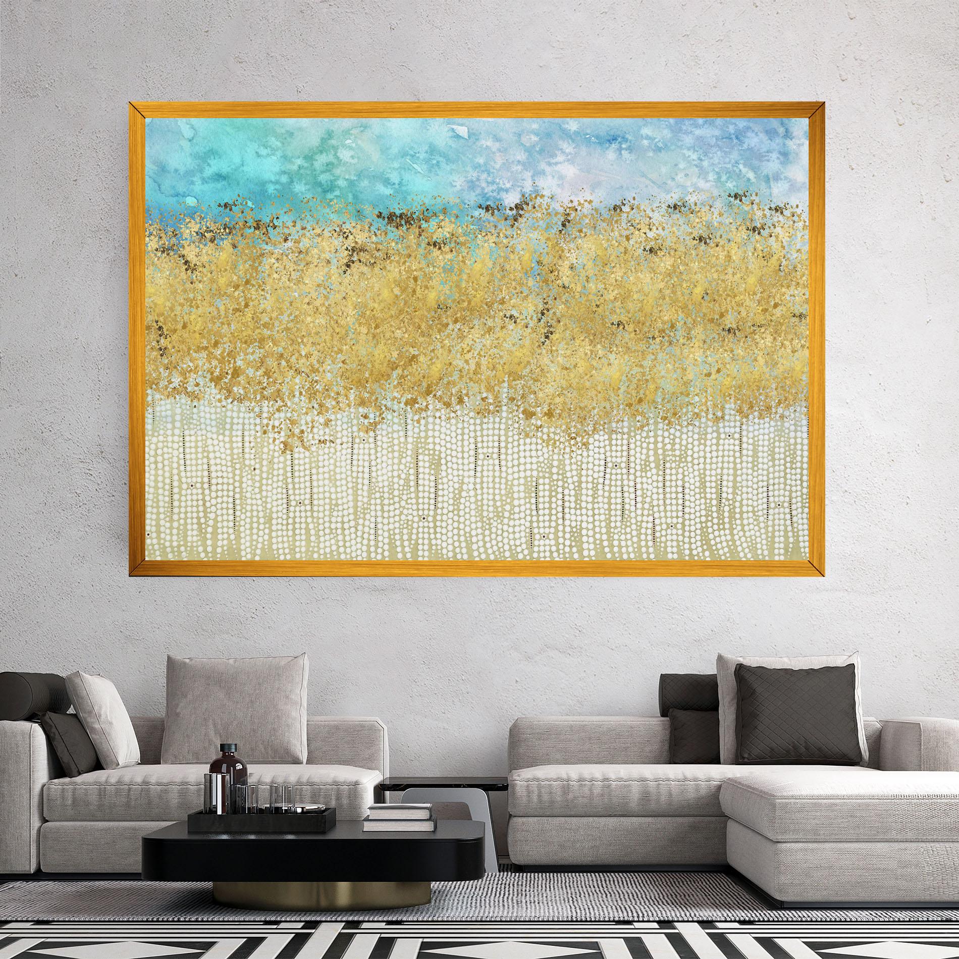 Tablou Canvas Golden White Points mockup 2