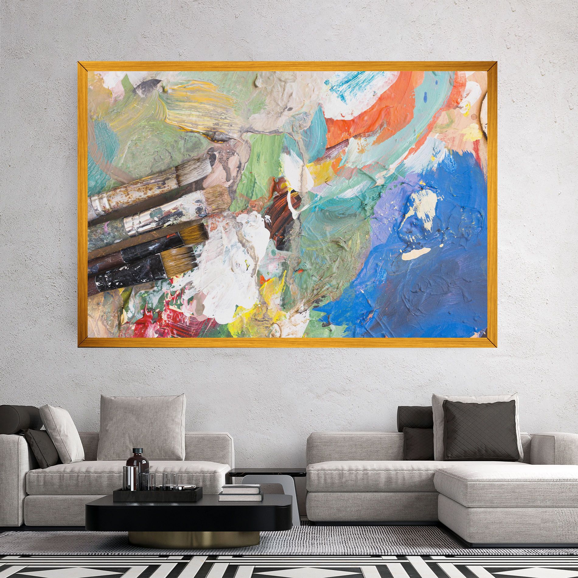 Messy Paint Brushes mockup 2