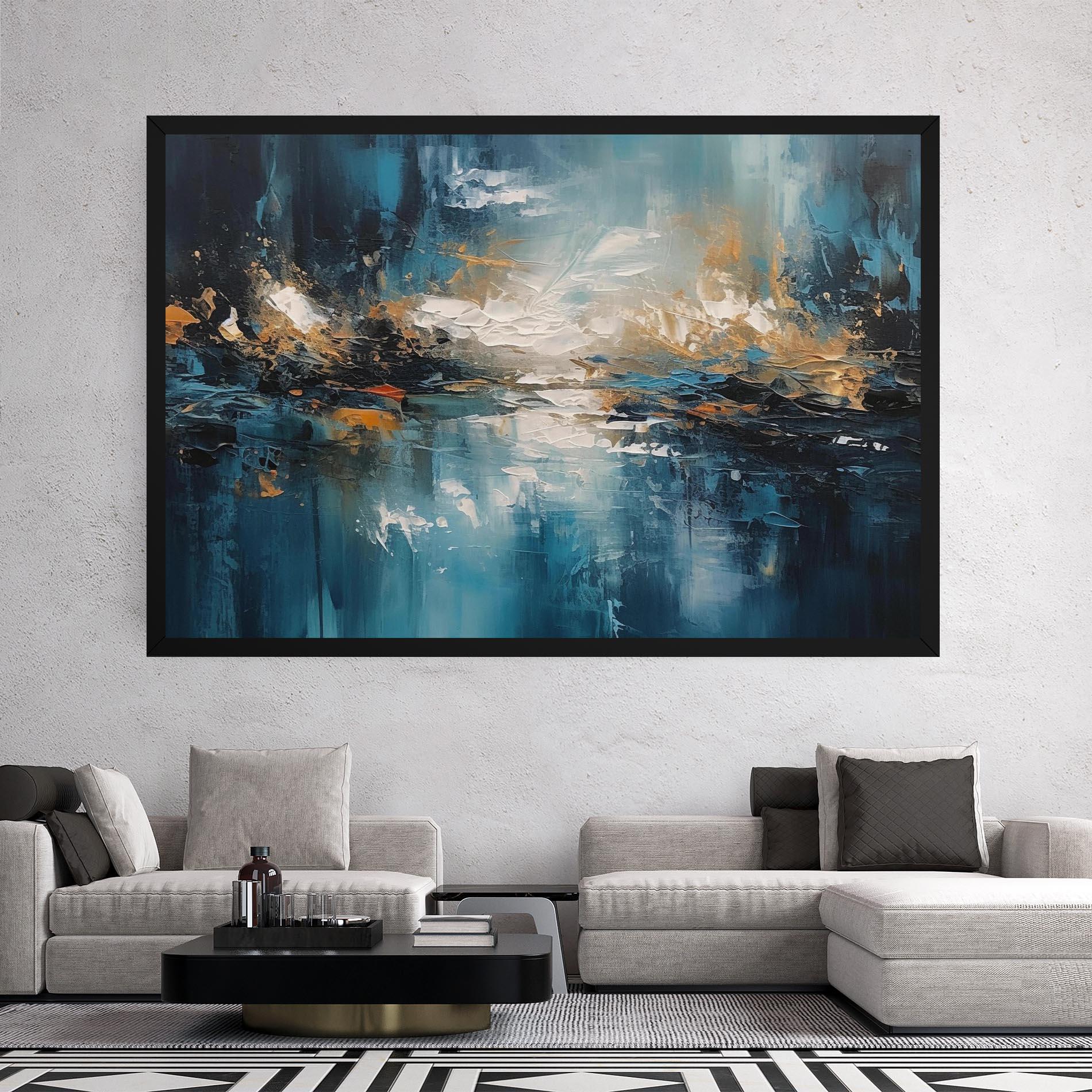 Tablou Canvas Abstract Blue Art mockup 2