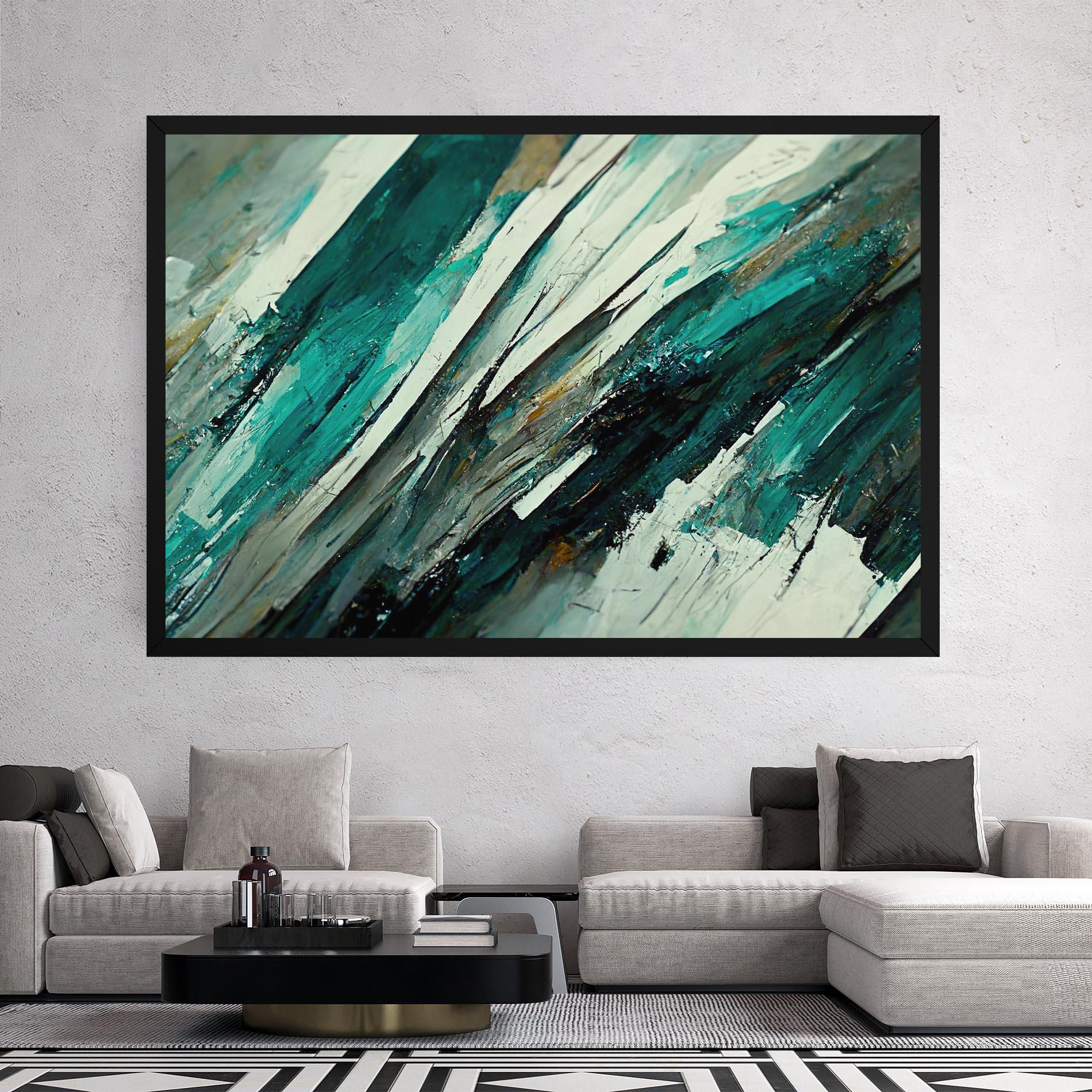 Tablou Canvas Abstract Green Artwork mockup 2