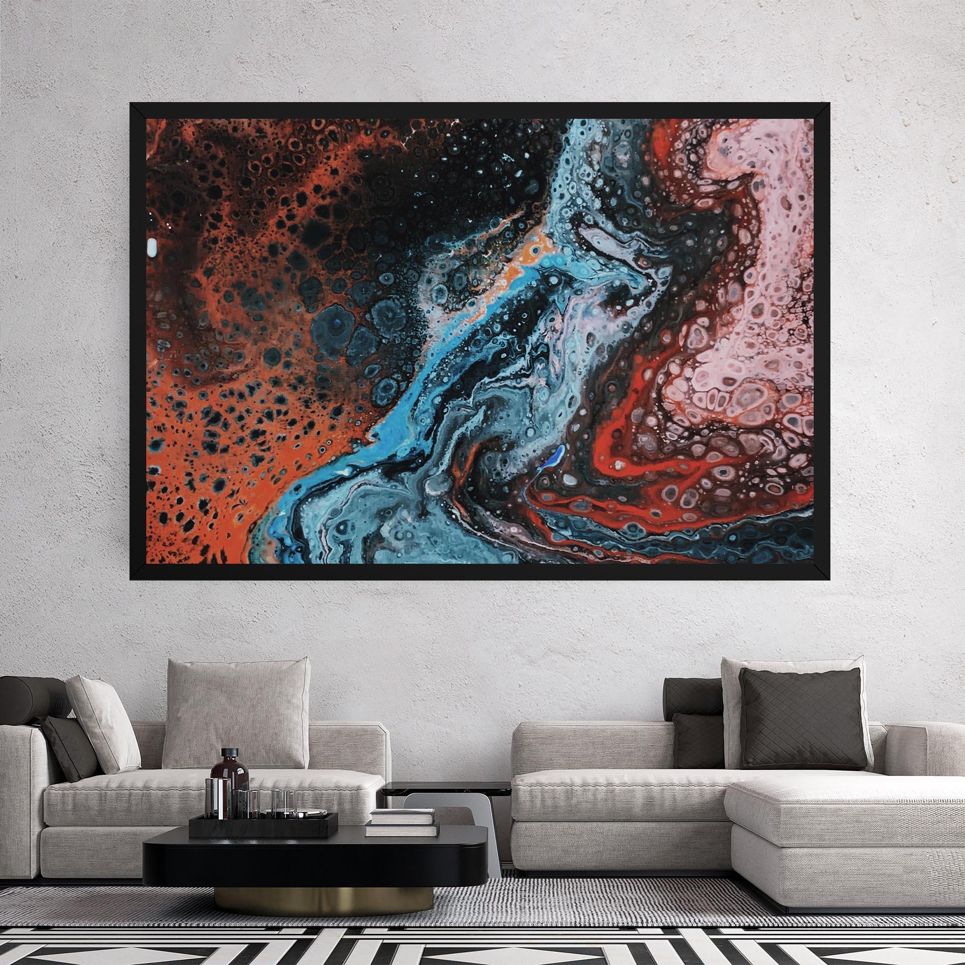 Tablou Canvas Abstract Turqoise Colors mockup 2