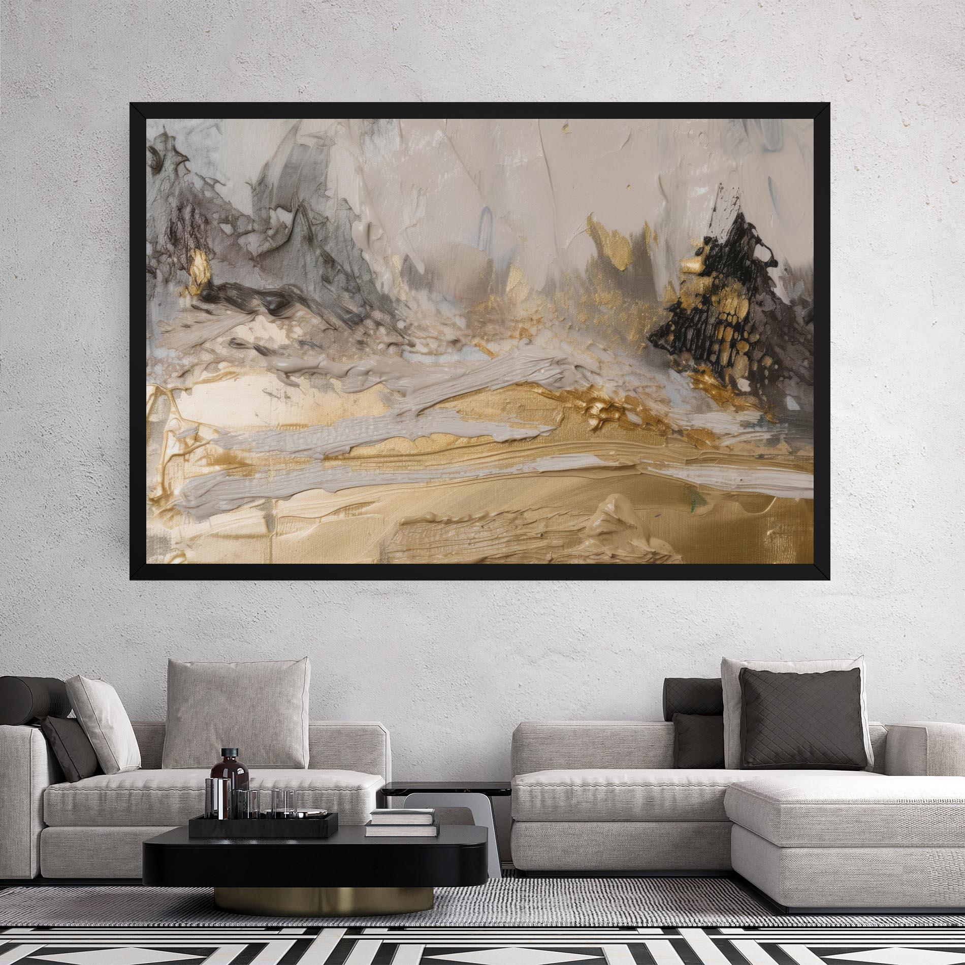 Tablou Canvas Abstract White Waves mockup 2