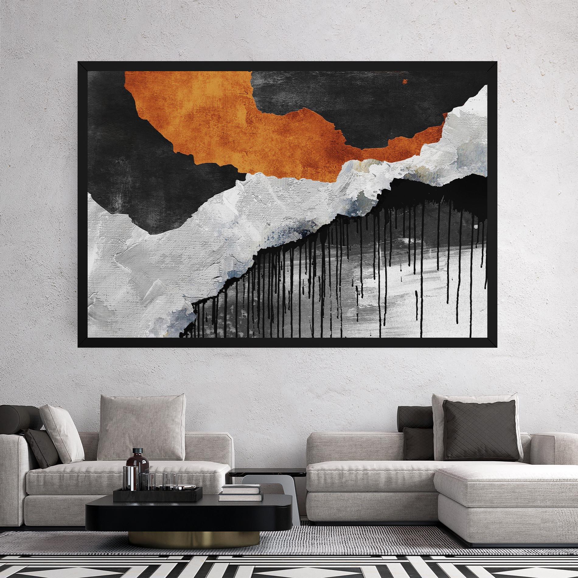 Tablou Canvas Black Paint Flowing mockup 2