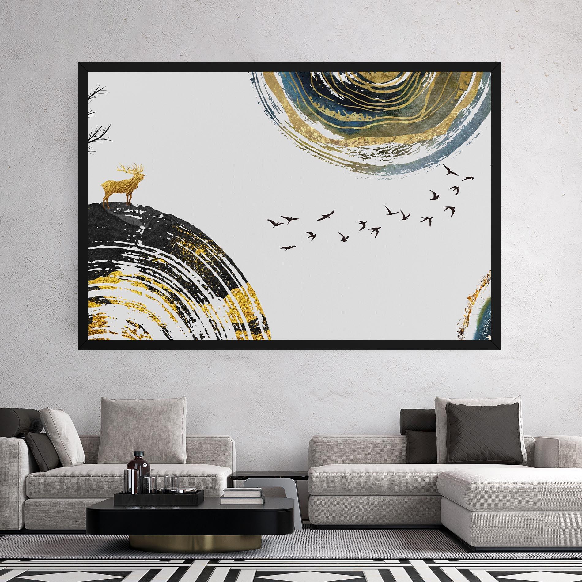 Tablou Canvas Golden Deer mockup 2