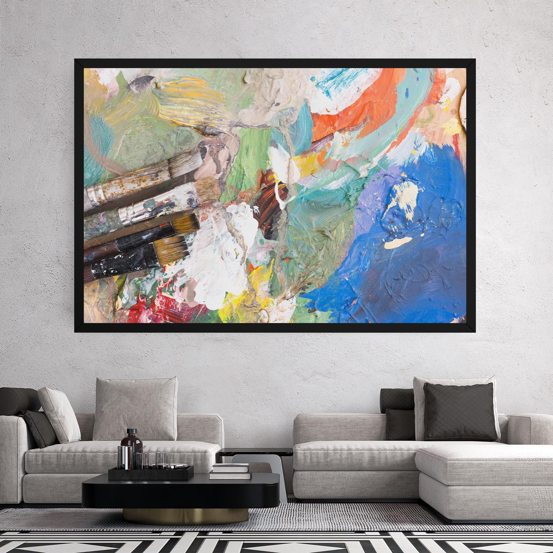 Tablou Canvas Messy Paint Brushes mockup 2