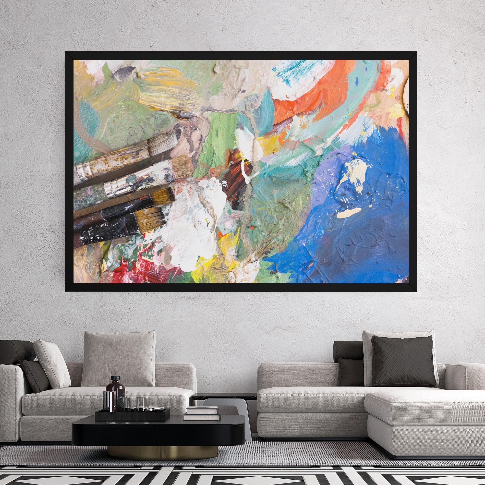 Messy Paint Brushes mockup 2