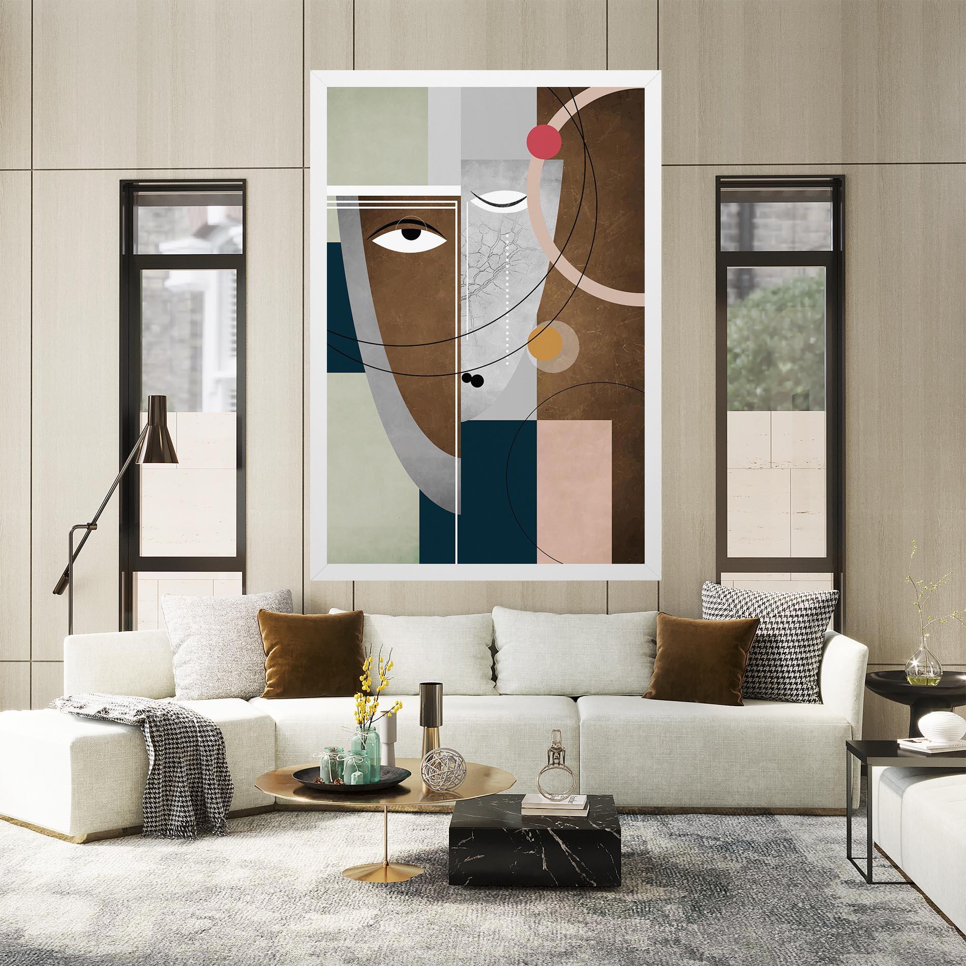 Tablou Canvas Abstract Brown Face mockup 2