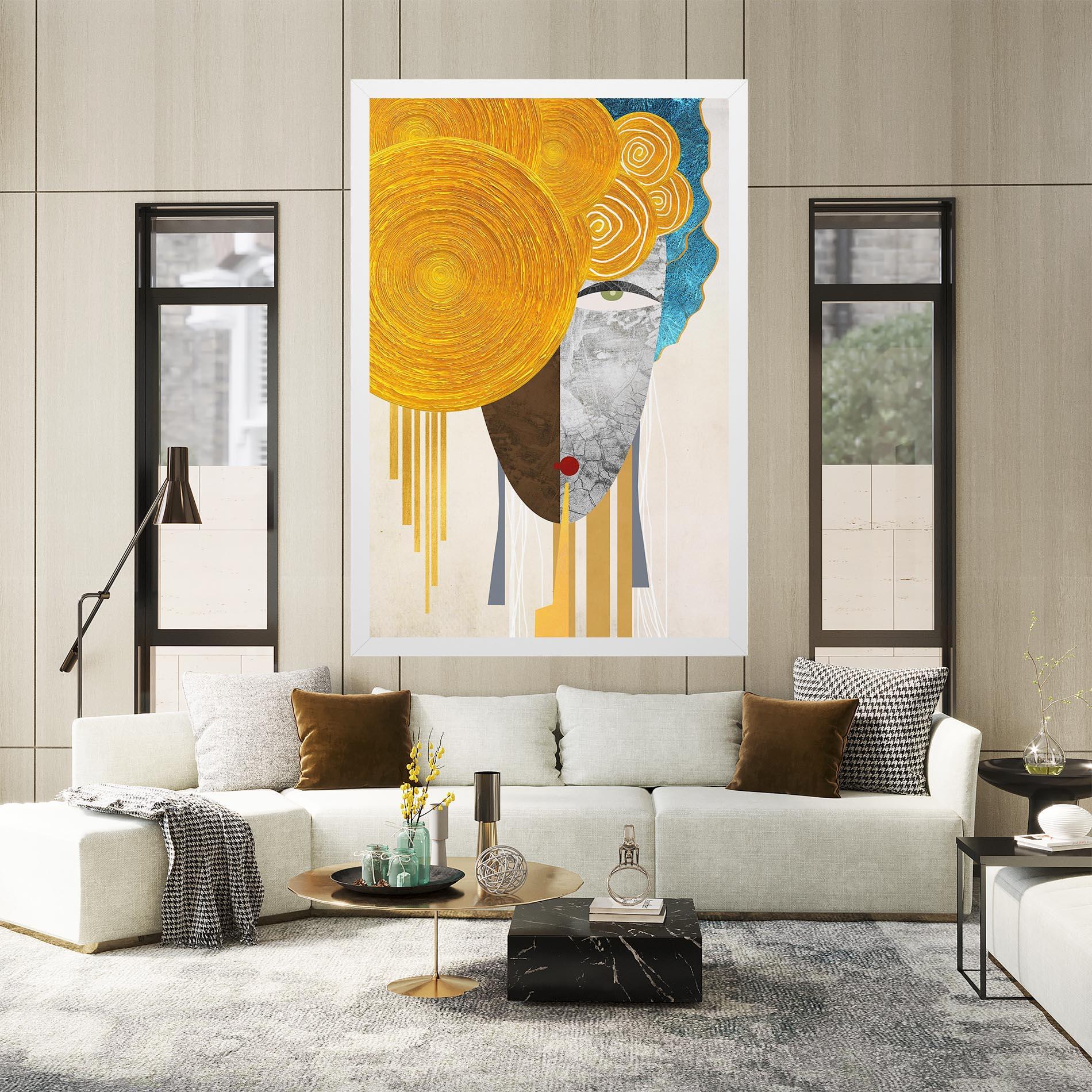 Tablou Canvas Abstract Grey Face 1 mockup 2