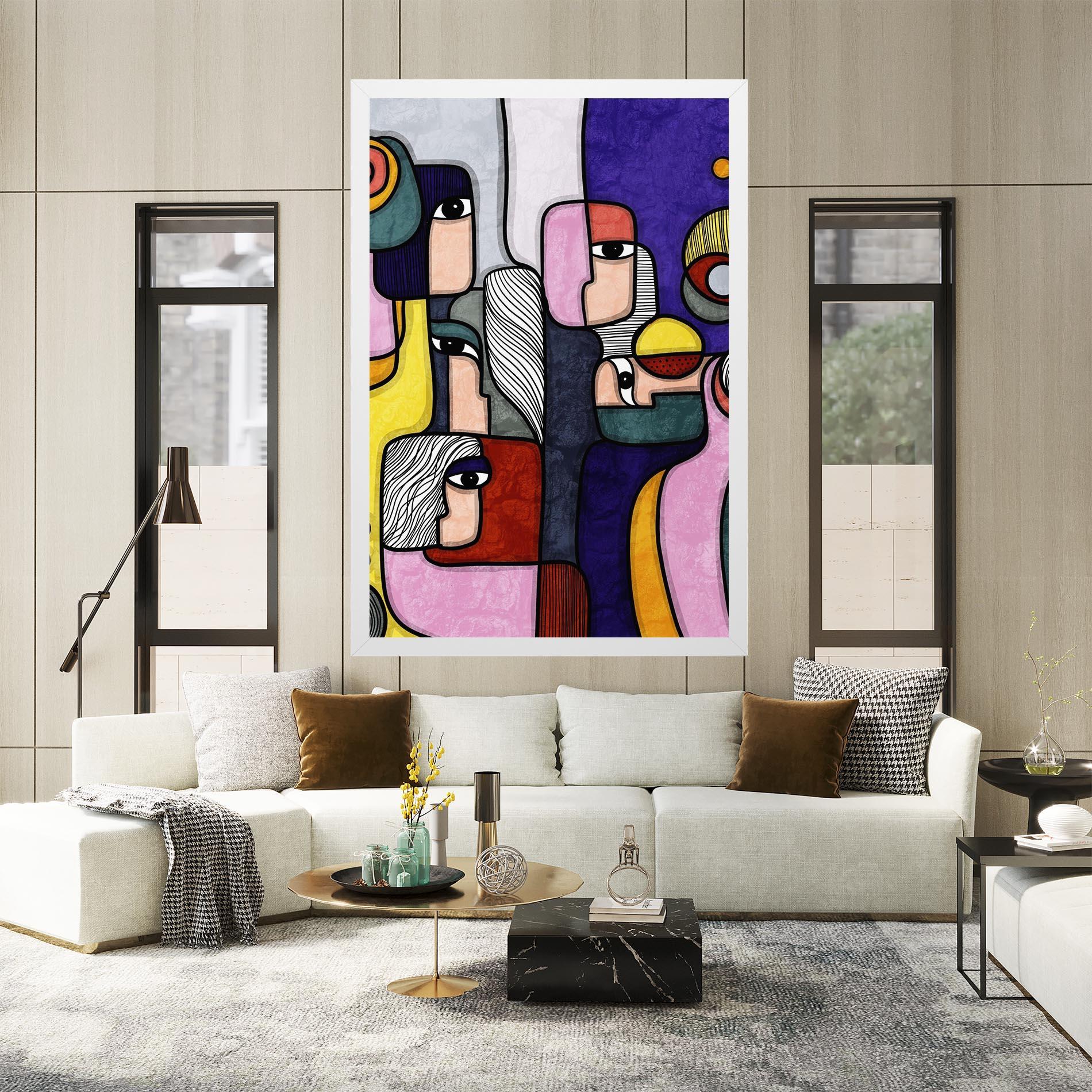 Tablou Canvas Abstract Looking Eyes mockup 2