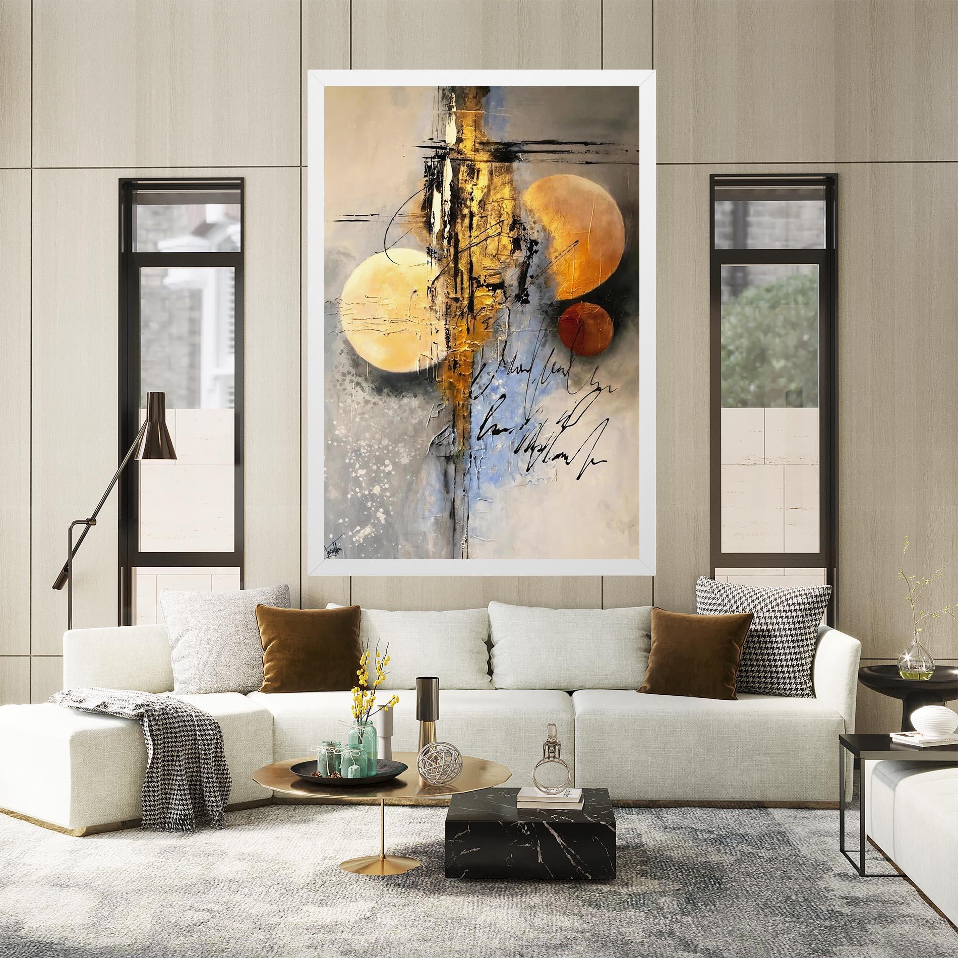 Tablou Canvas Abstract Moons mockup 2