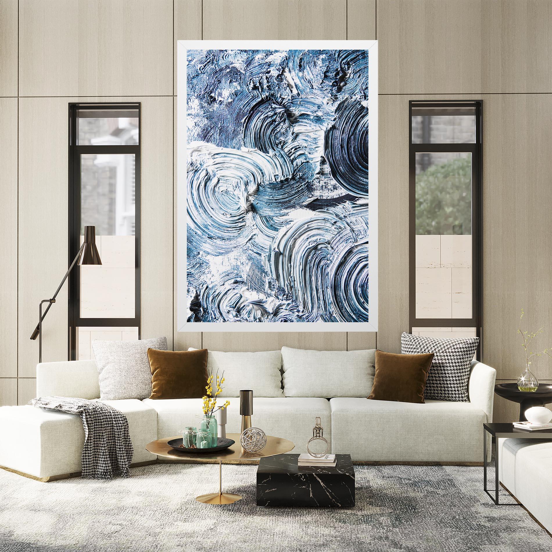 Tablou Canvas Cream Textured Painting mockup 2