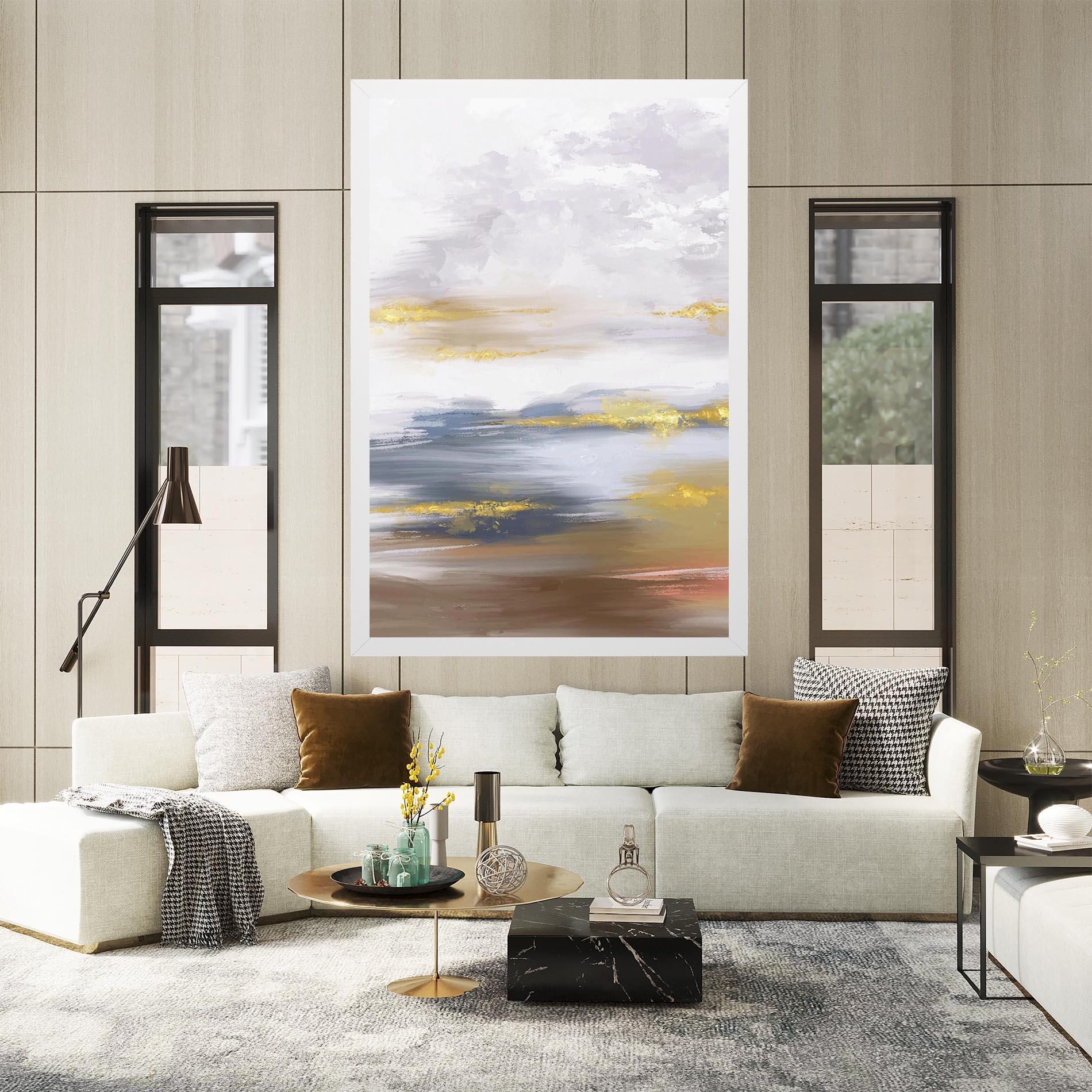 Tablou Canvas Messy Gold Art mockup 2